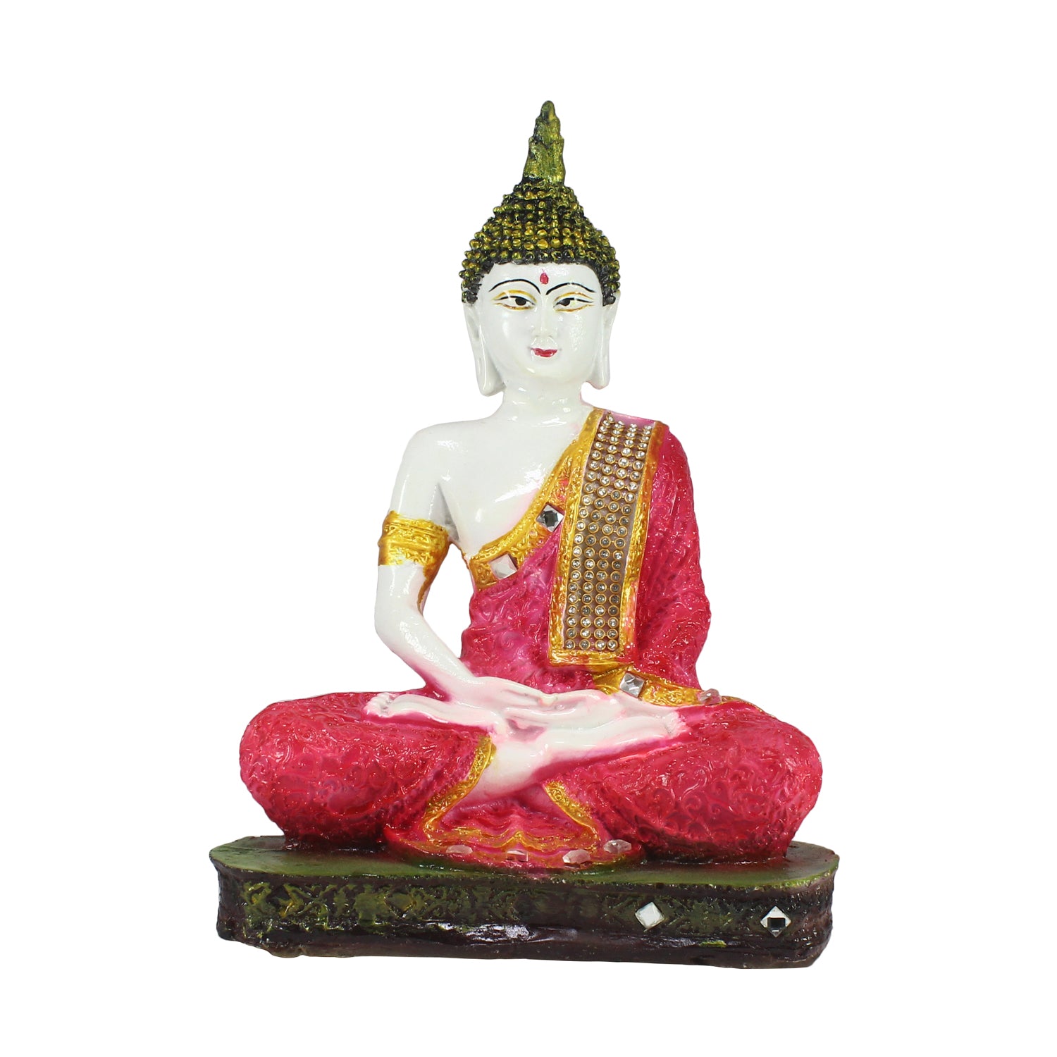 Red Buddha Decorative Showpiece - 24 cm 1