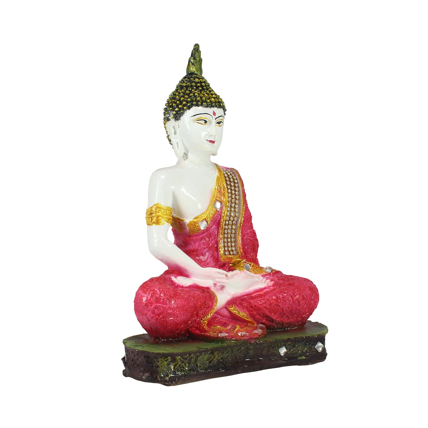 Red Buddha Decorative Showpiece - 24 cm 3
