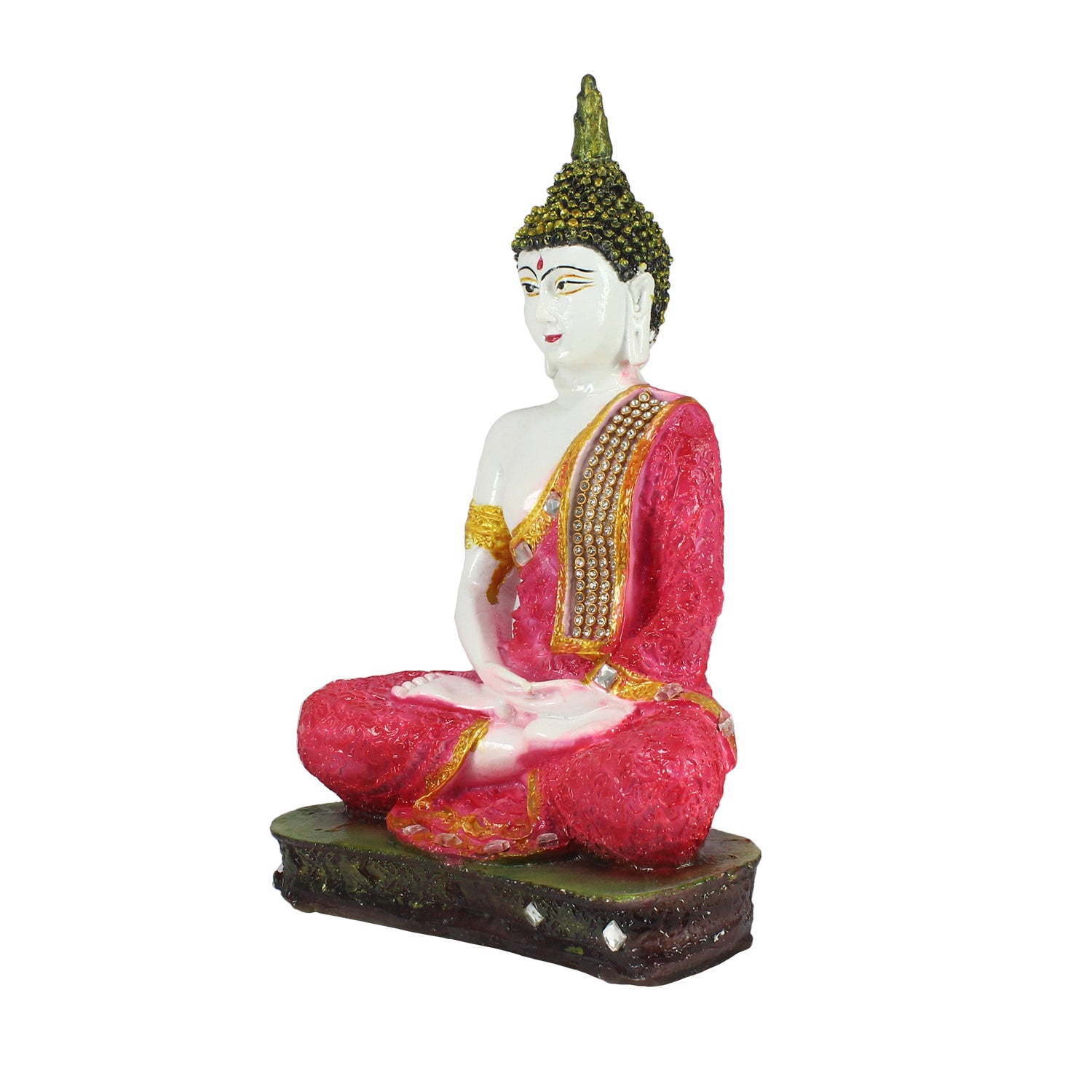 Red Buddha Decorative Showpiece - 24 cm 4