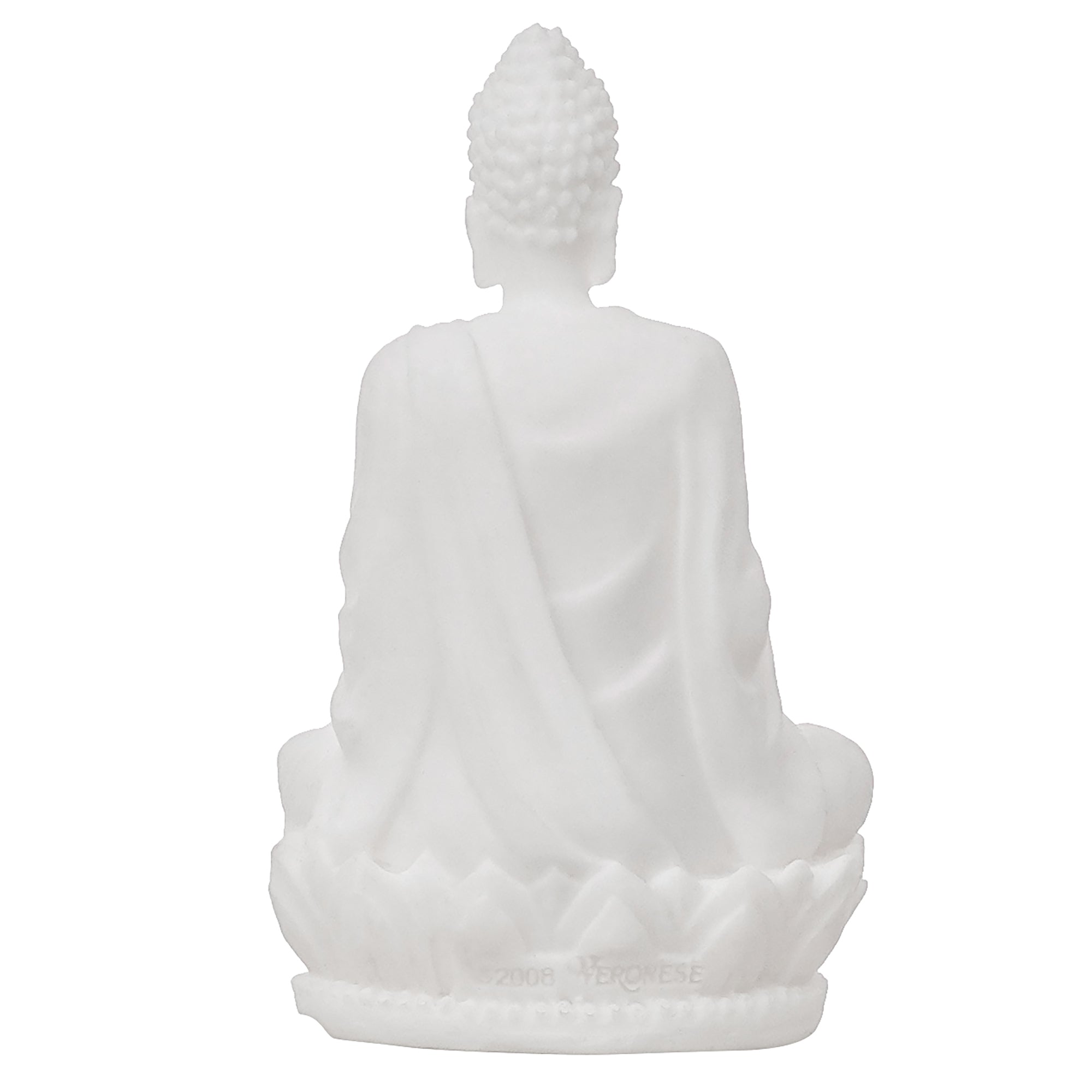White Polyresin Meditating Lord Buddha Statue 6