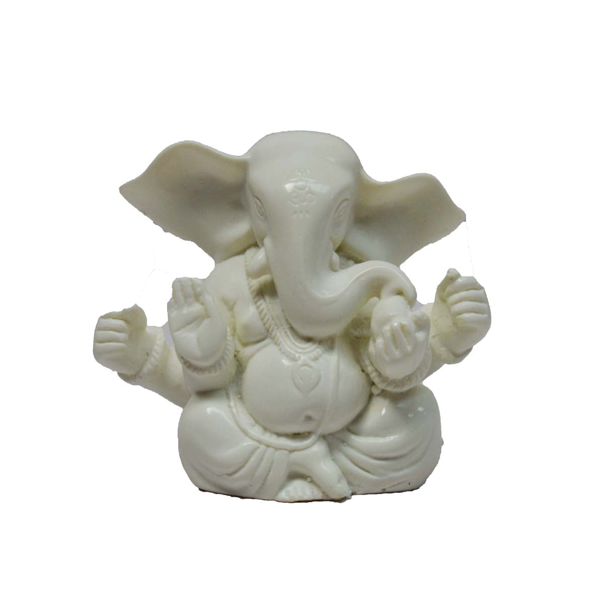 White Chaturbhuj Lord Ganesha 1