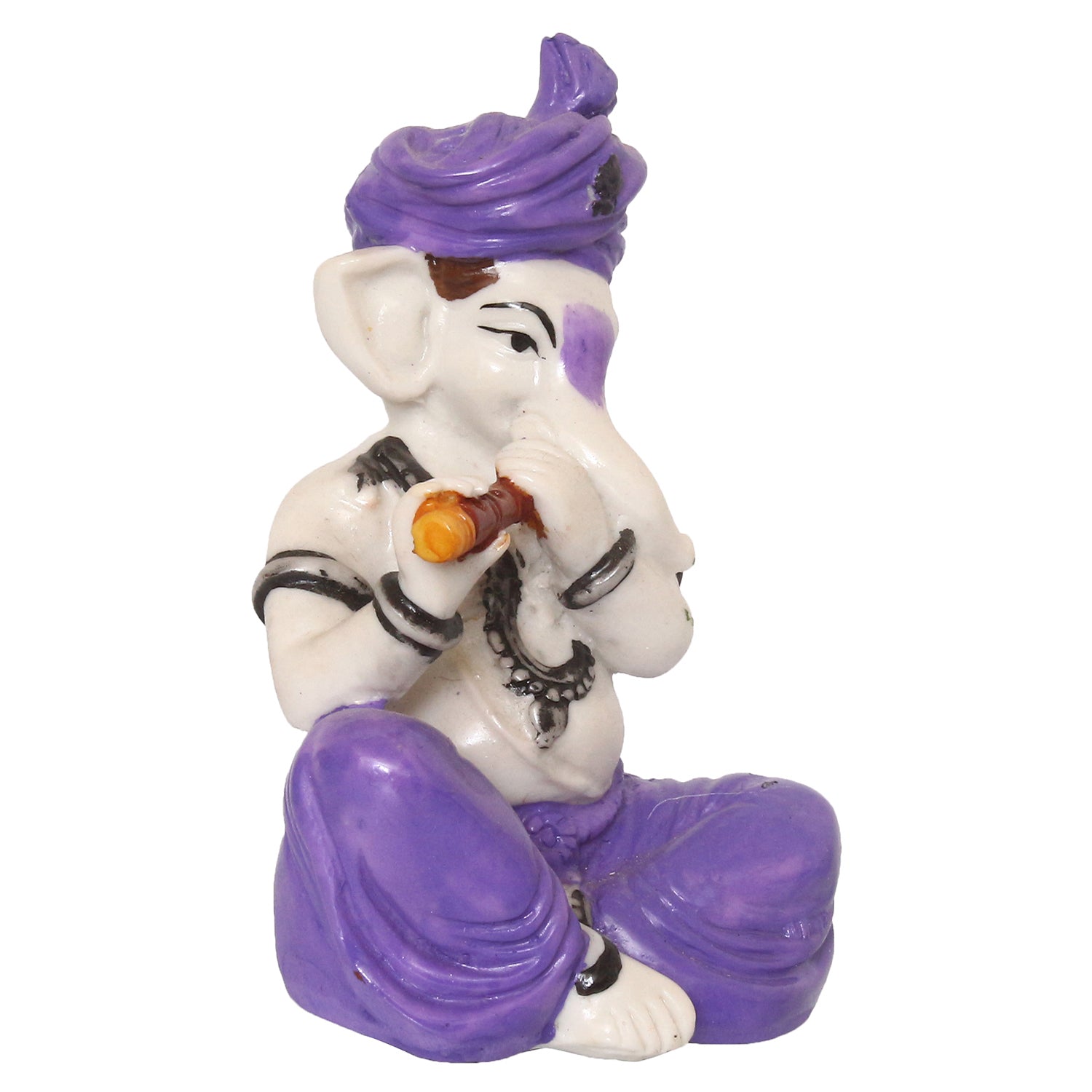 Lord Ganesha Idol Playing Flute Musical Instrument 4