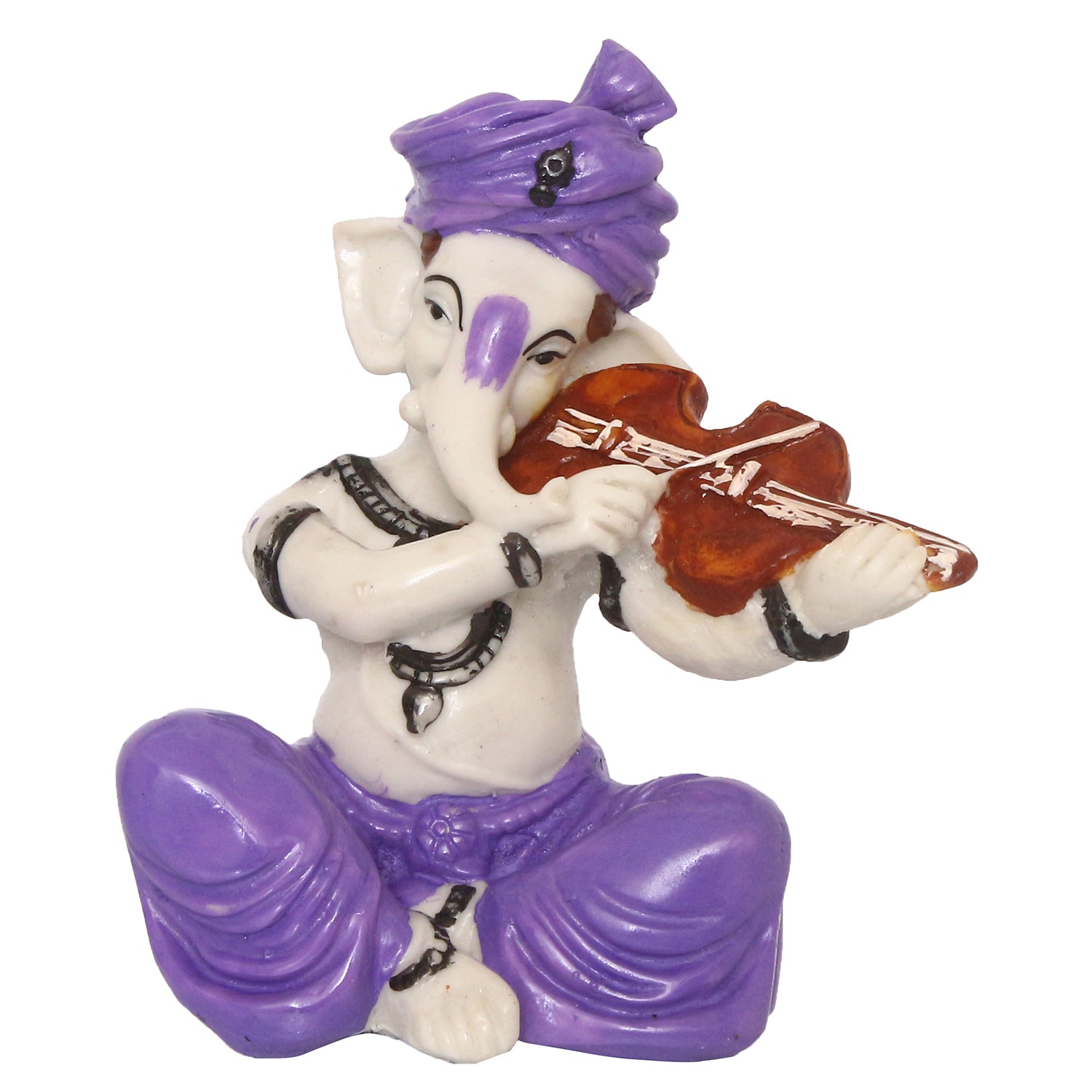 Lord Ganesha Idol Playing Violin Musical Instrument Polyresin God Idol 2