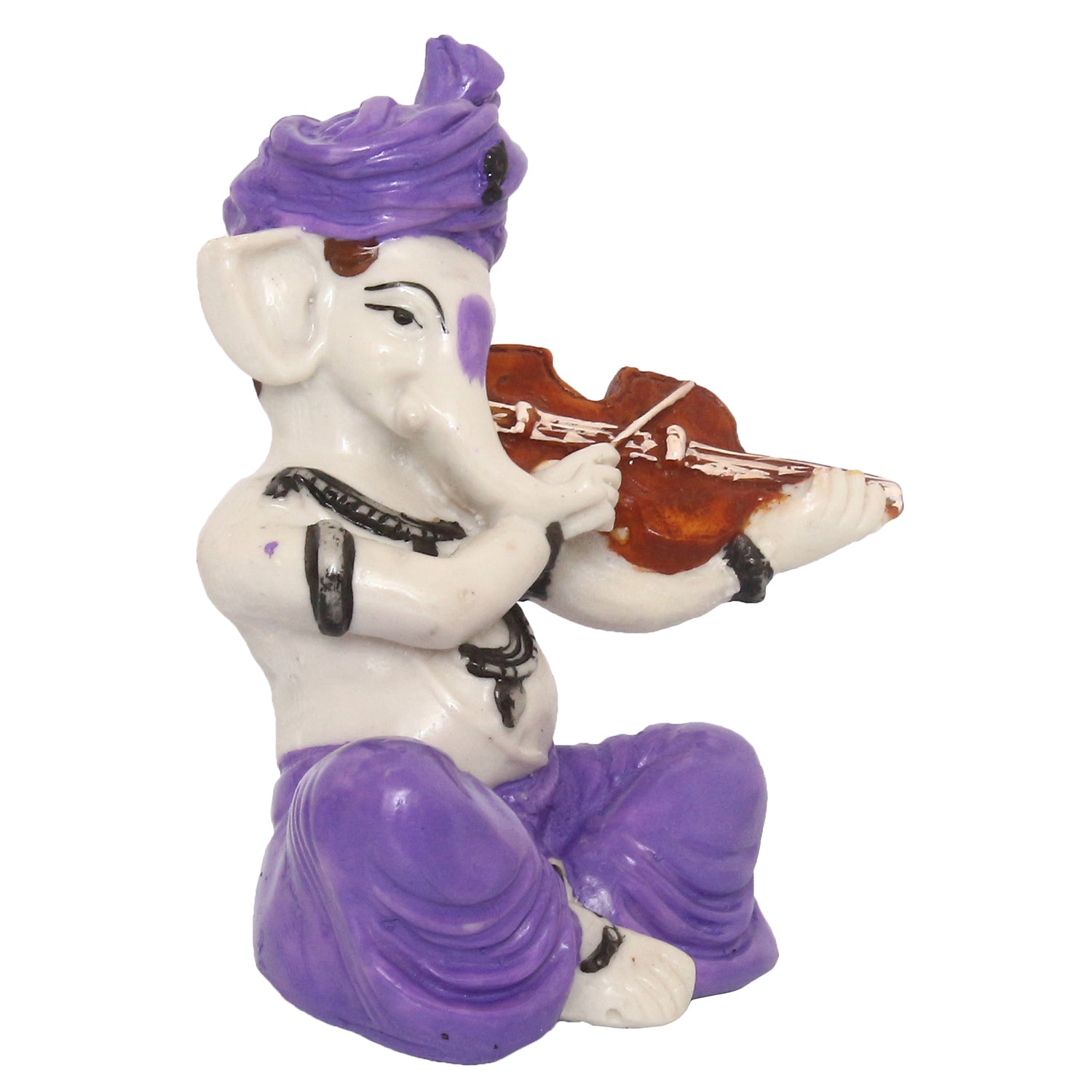 Lord Ganesha Idol Playing Violin Musical Instrument Polyresin God Idol 4
