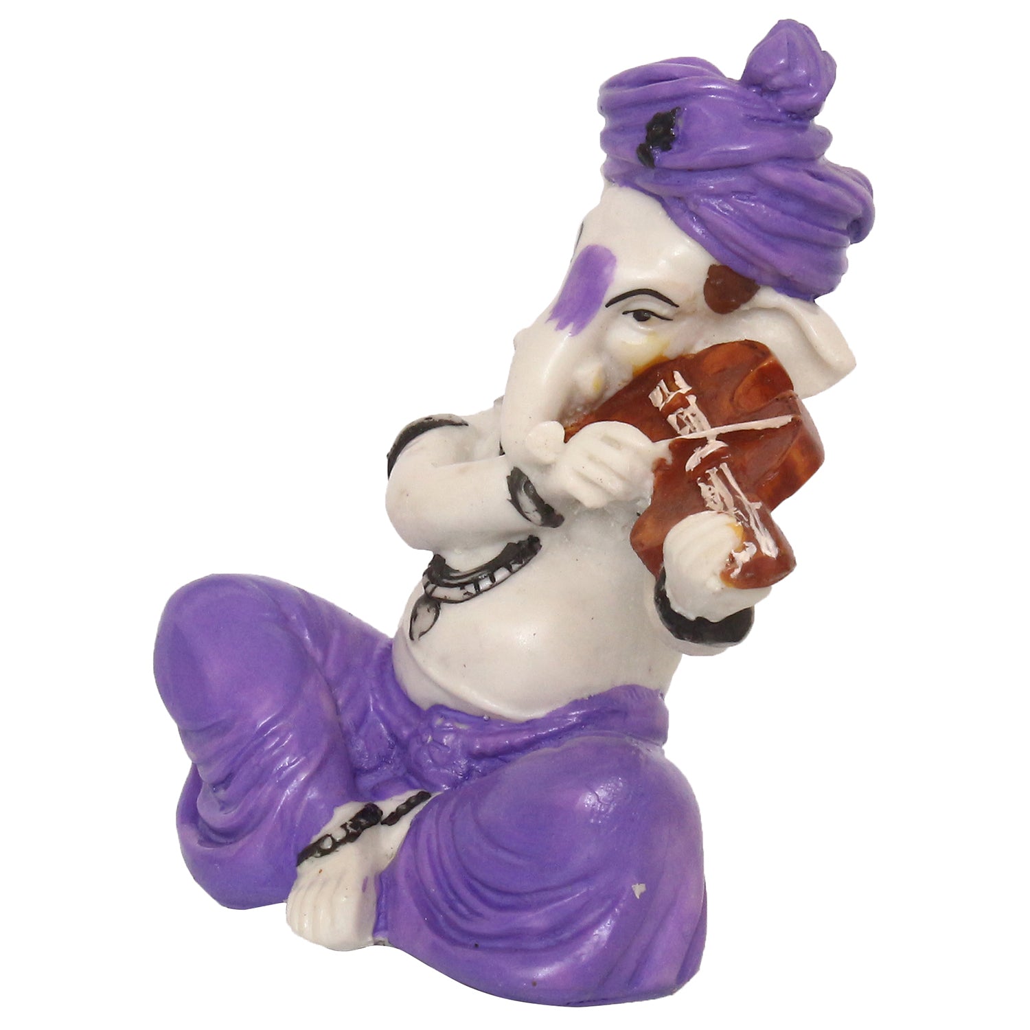Lord Ganesha Idol Playing Violin Musical Instrument Polyresin God Idol 5