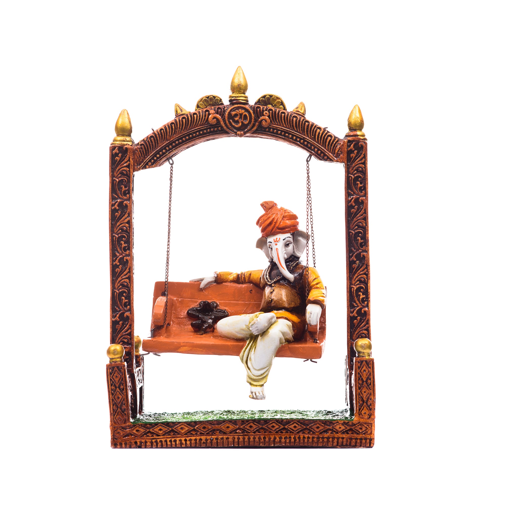 Polyresin Mouse and Lord Ganesha Idol on Swing 1