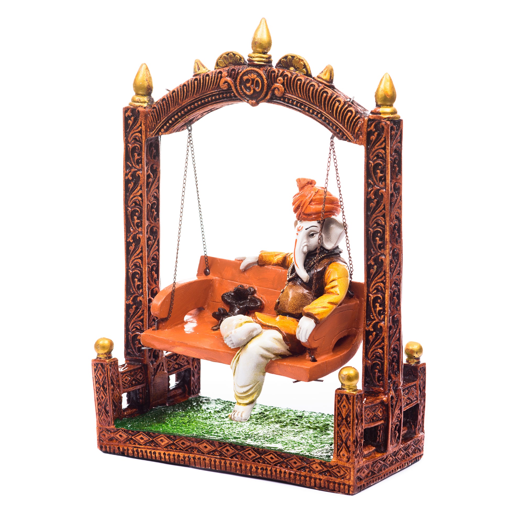 Polyresin Mouse and Lord Ganesha Idol on Swing 3