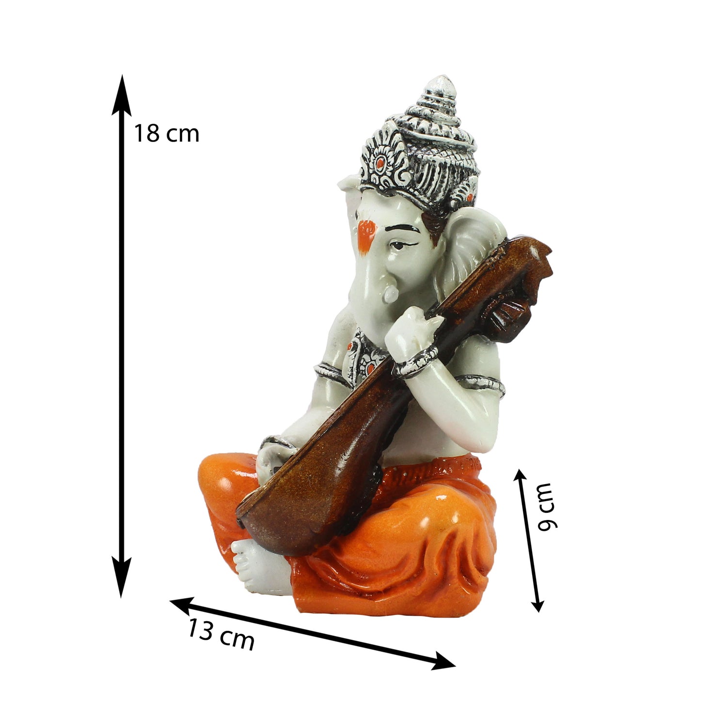 Lord Ganesha Playing Guitar Musical Instrument Decorative Showpiece 2