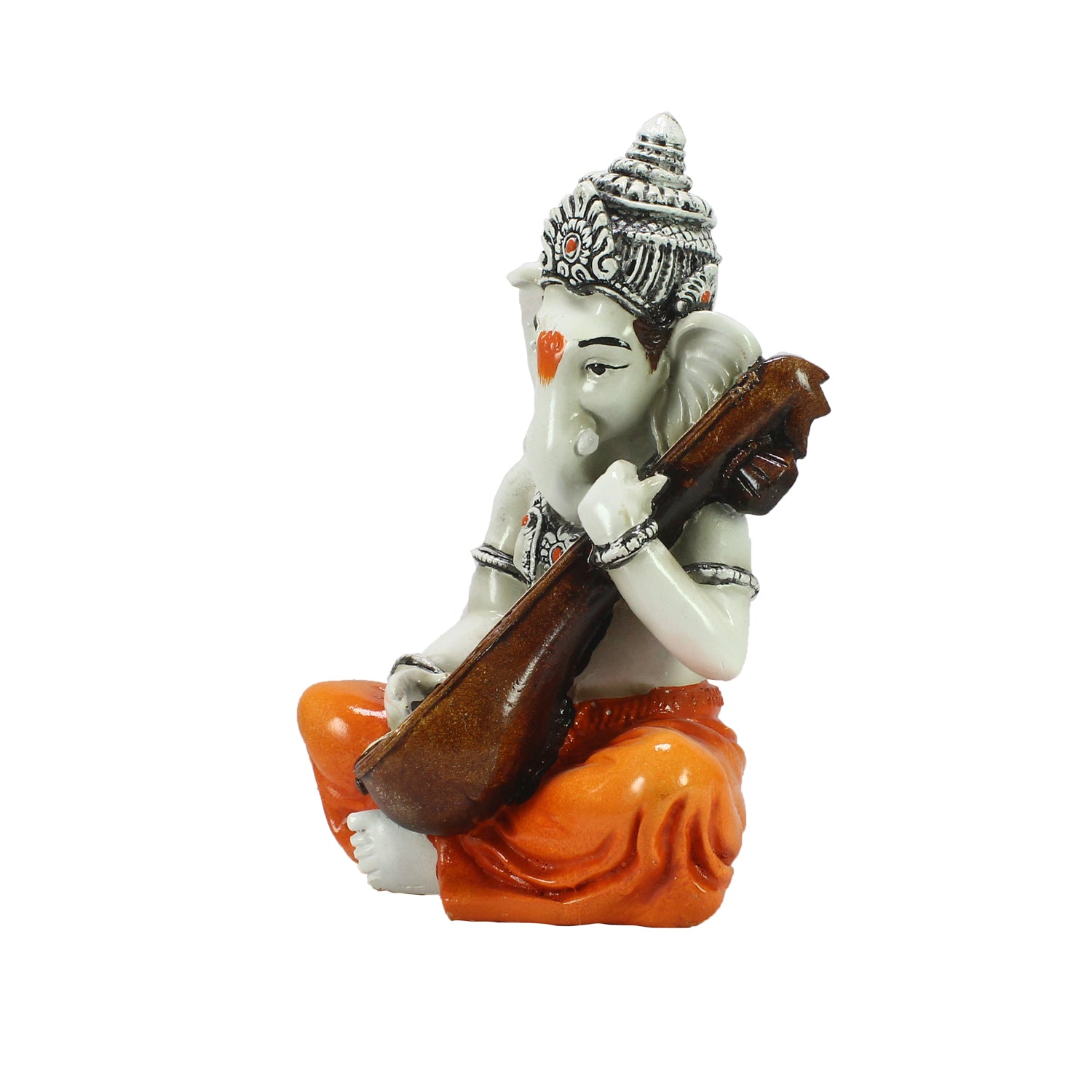 Lord Ganesha Playing Guitar Musical Instrument Decorative Showpiece 4