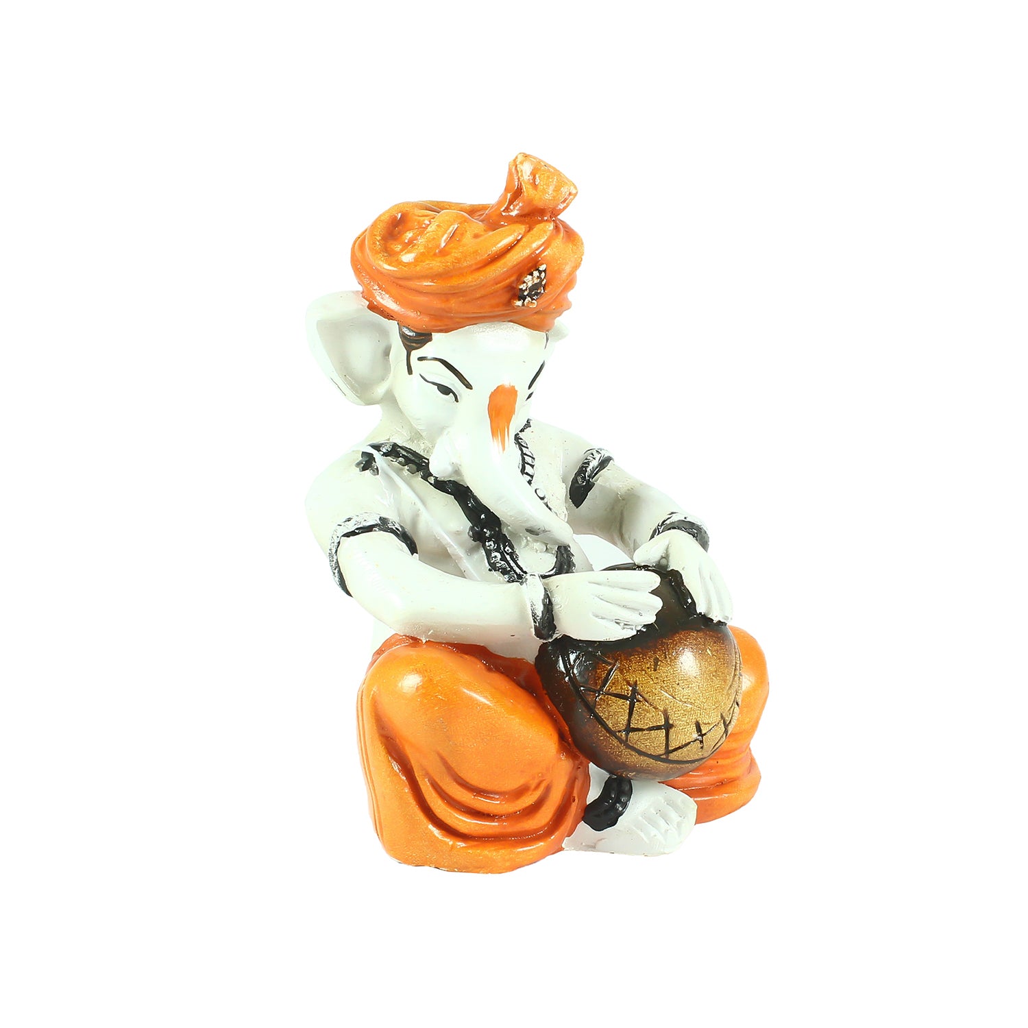 Lord Ganesha Playing Tabla Decorative Showpiece 4