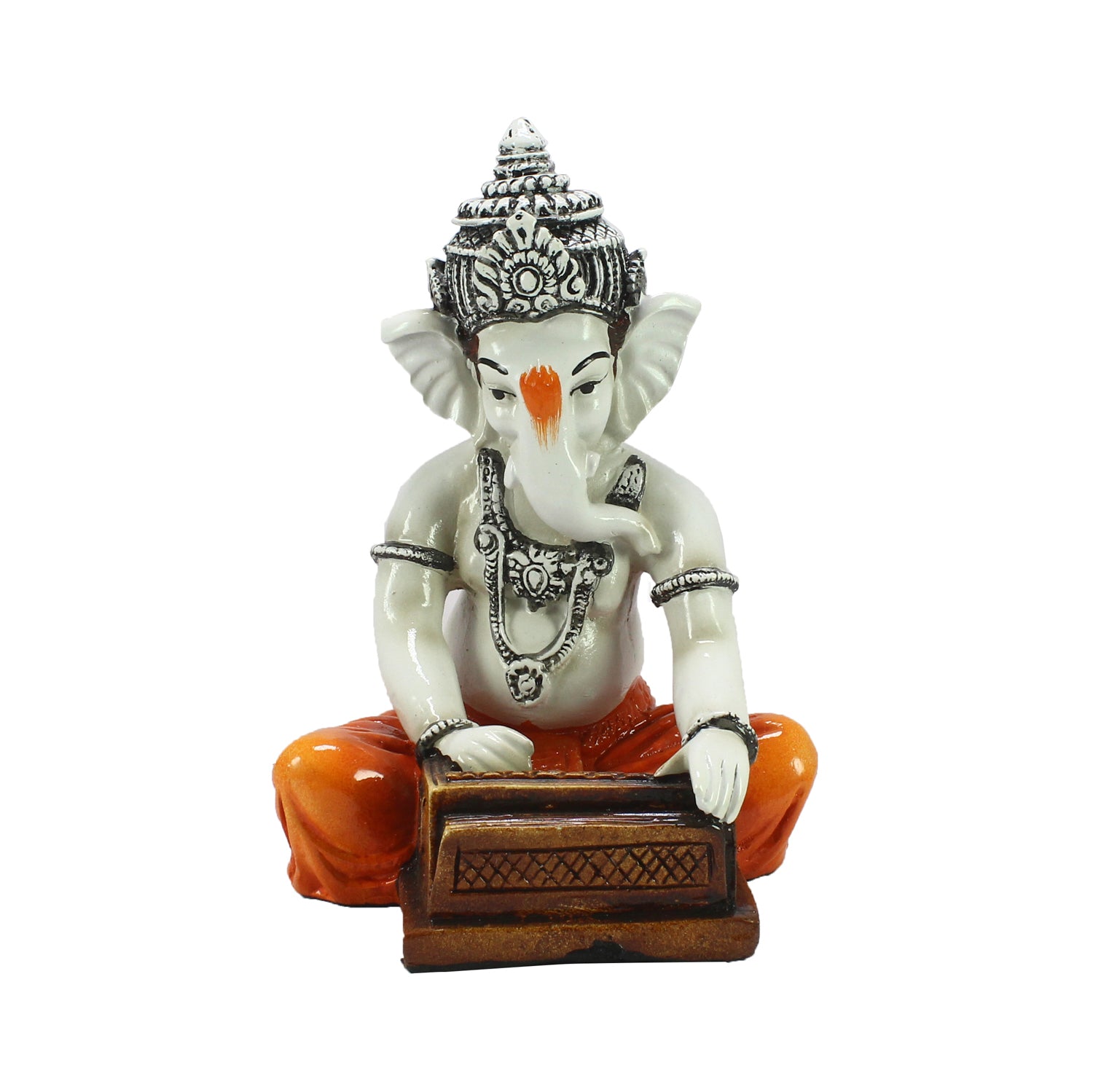 Lord Ganesha playing Harmonium Decorative Showpiece 1