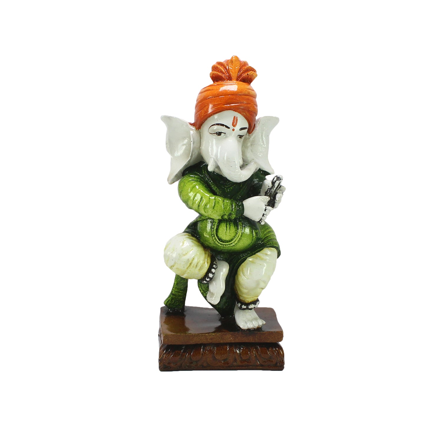 Lord Ganesha Idol Playing Instrument Decorative Showpiece 1