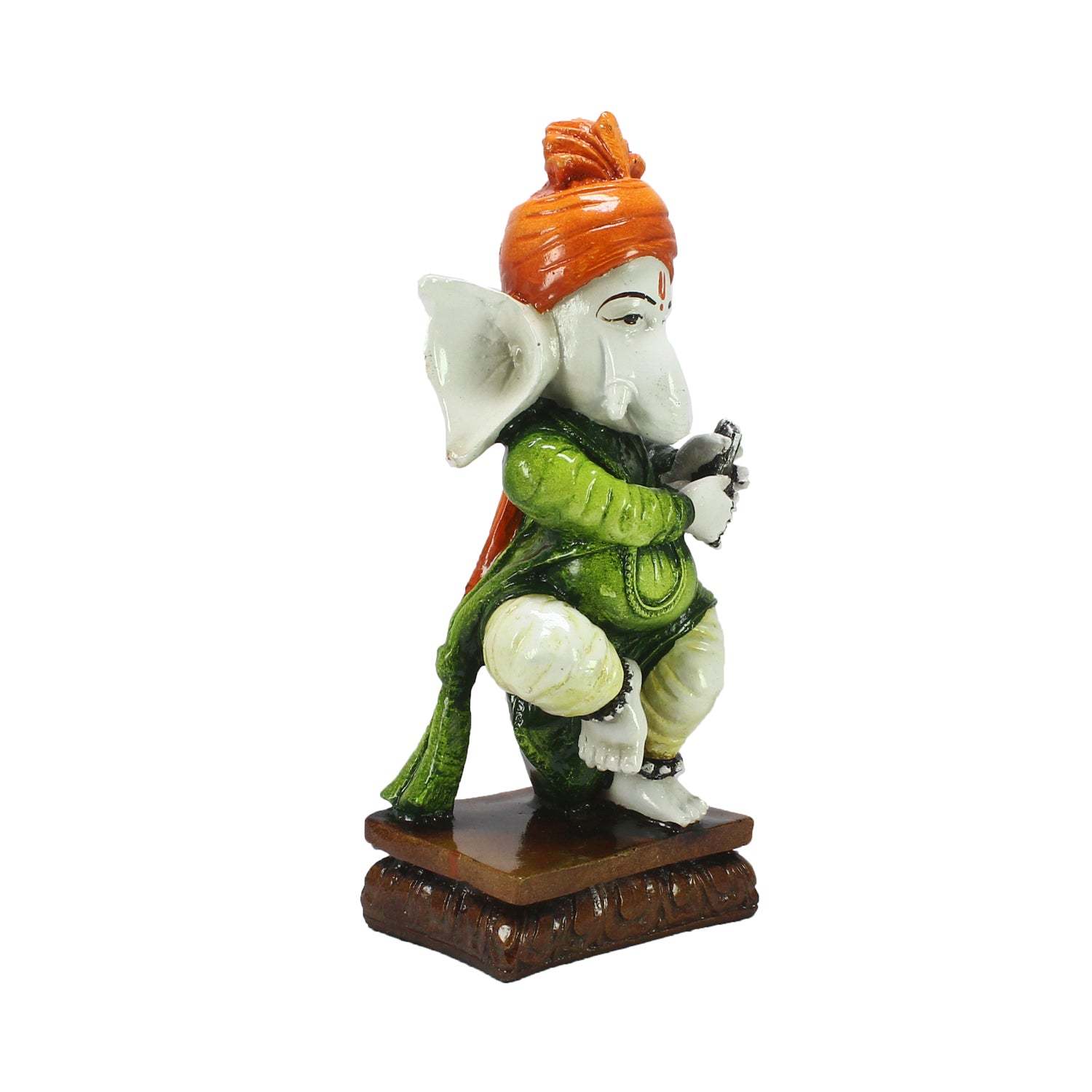 Lord Ganesha Idol Playing Instrument Decorative Showpiece 4