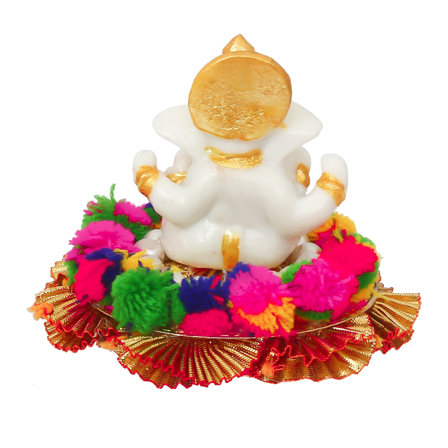 Lord Ganesha Idol On Decorative Handicrafted Plate For Home And Car Dashboard 5