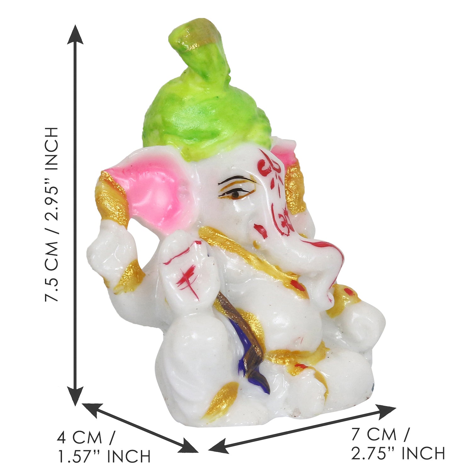 Decorative Lord Ganesha Idol For Car Dashboard, Home Temple, And Office Desks 3