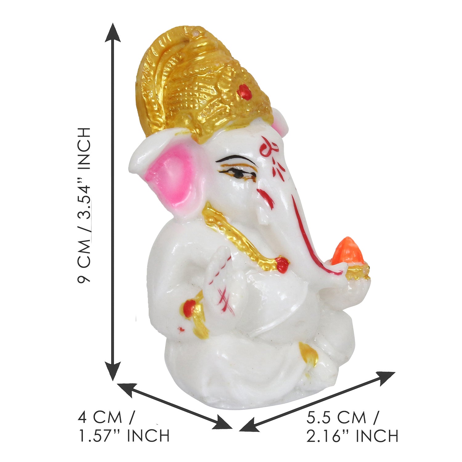 Decorative Lord Ganesha Idol for Car Dashboard, Home Temple and Office Desks 3