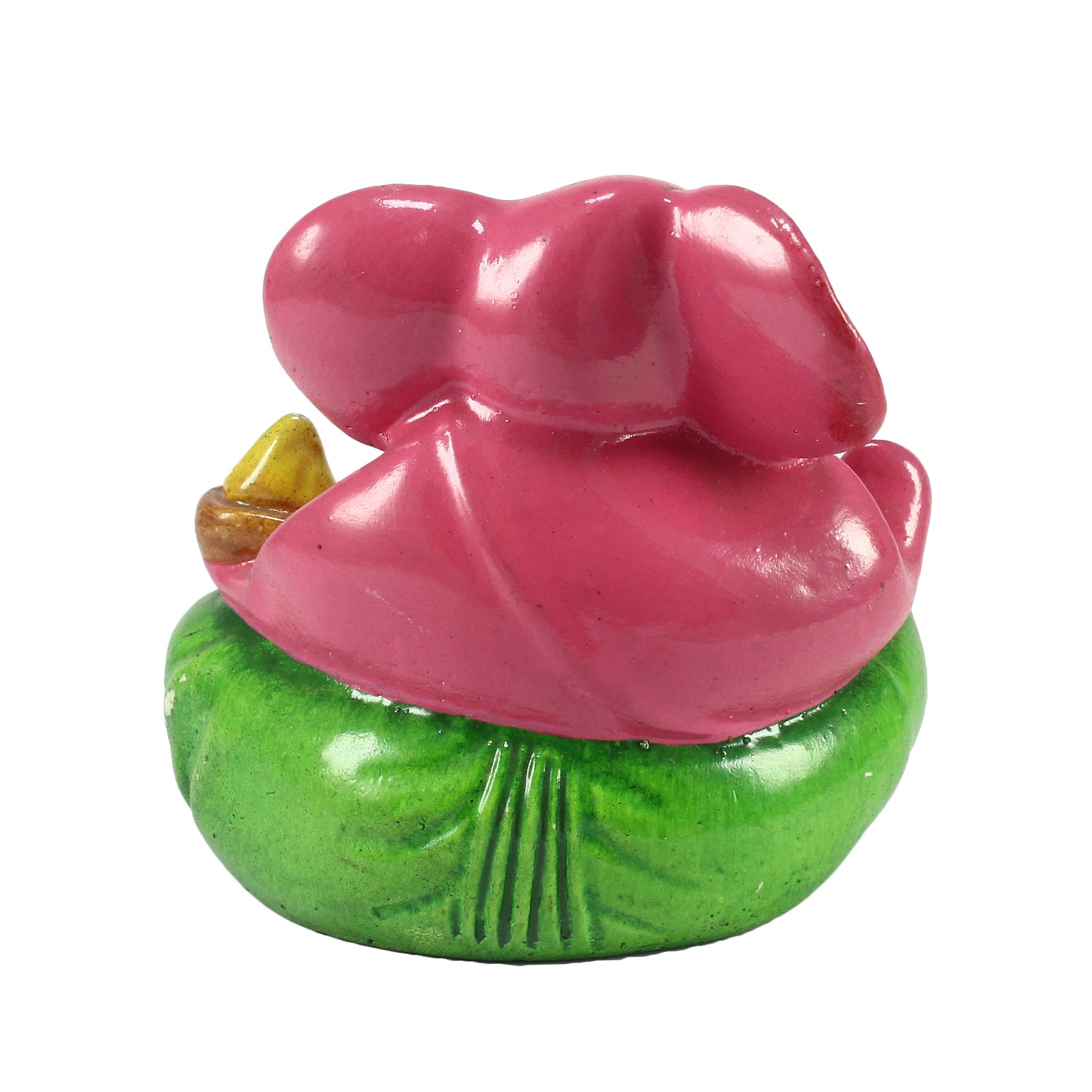 Pink and Green Polyresin Lord Ganesha Idol for Car Dashboard, Home Temple and Office Desks 5