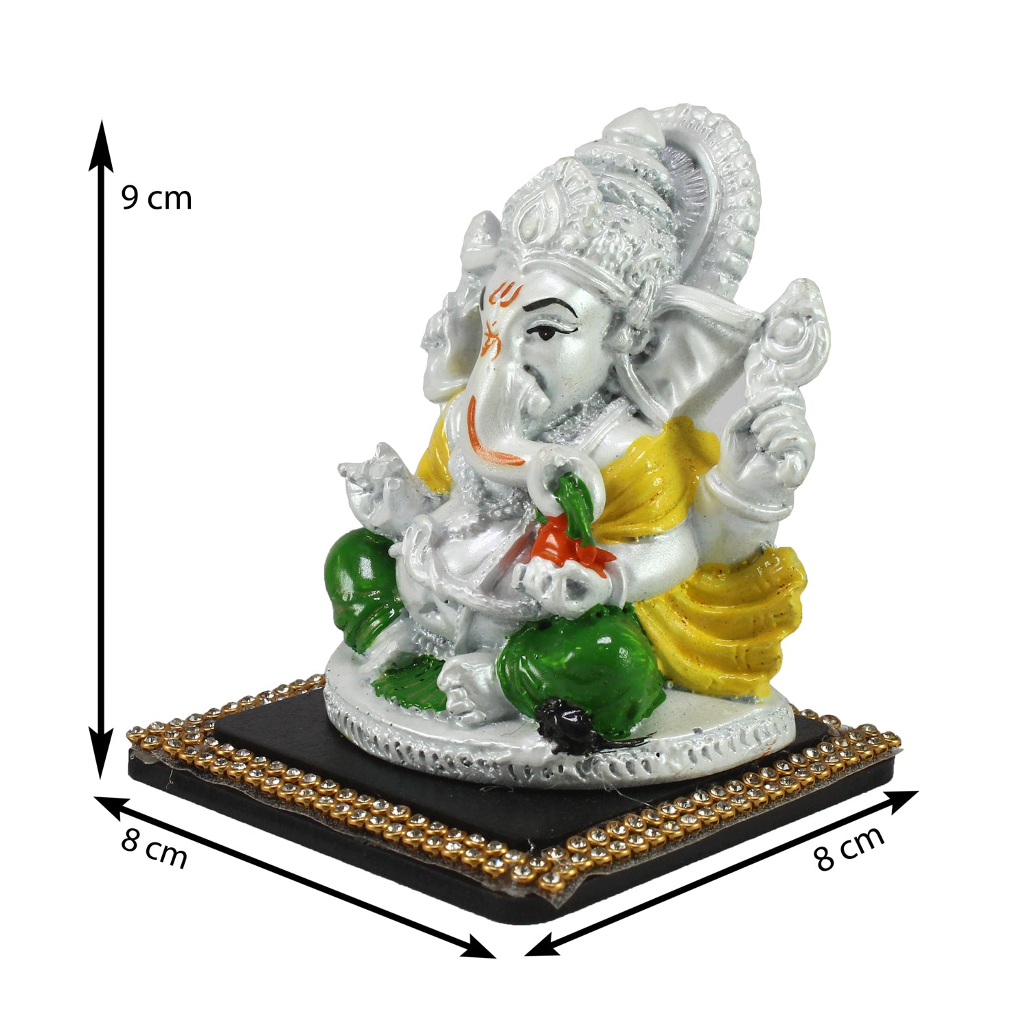 Decorative Lord Ganesha Showpiece for Car Dashboard, Home Temple and Office Desks 2