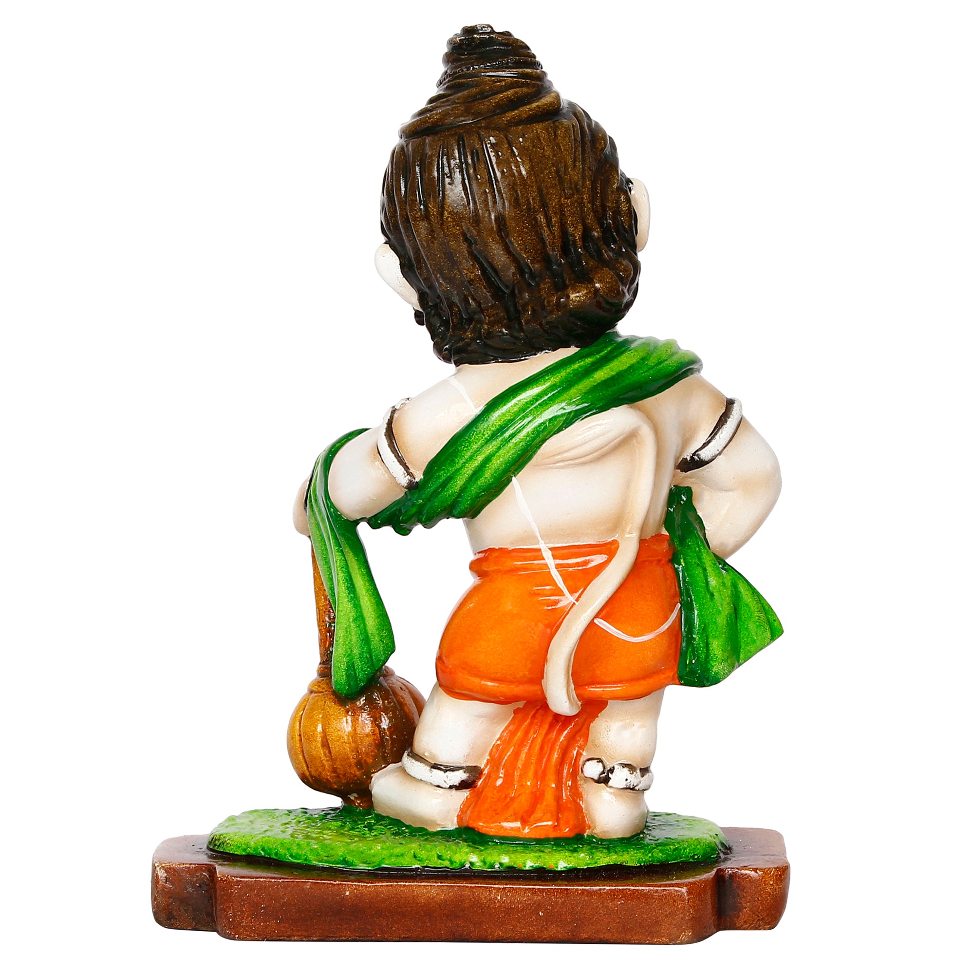 Colorful Standing Lord Hanuman Statue With Gada/Mace Handcrafted Polyresin Religious Idol 6
