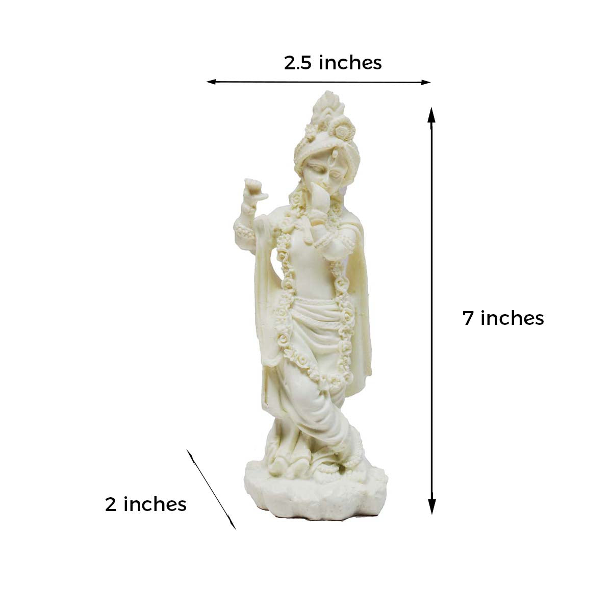 Pure White Statue of Lord Krishna 2