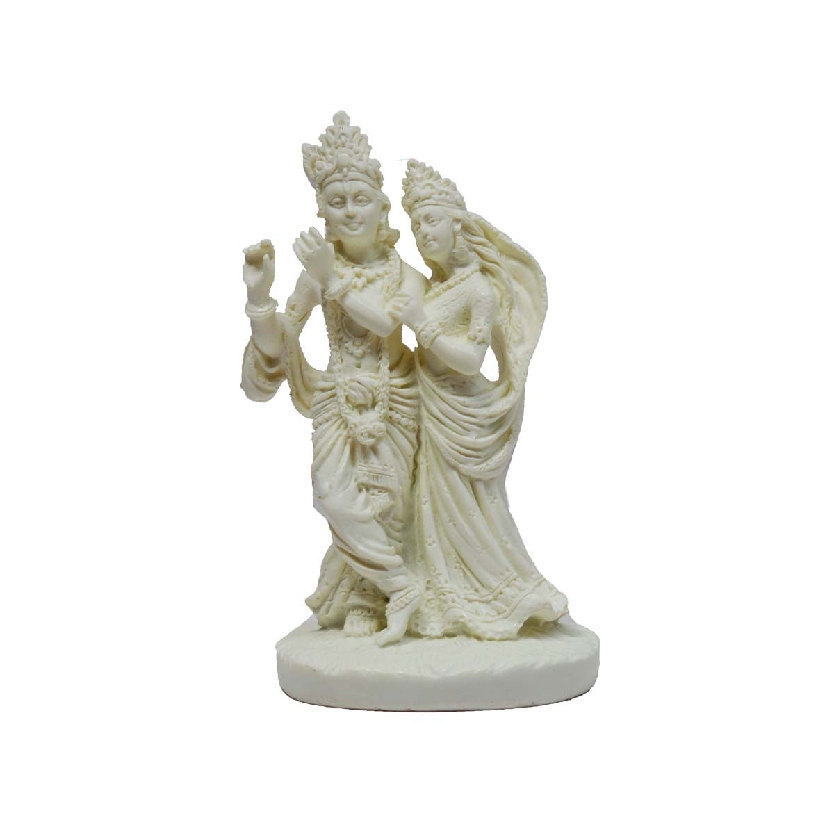 Pure White Statue of Krishna-Radha