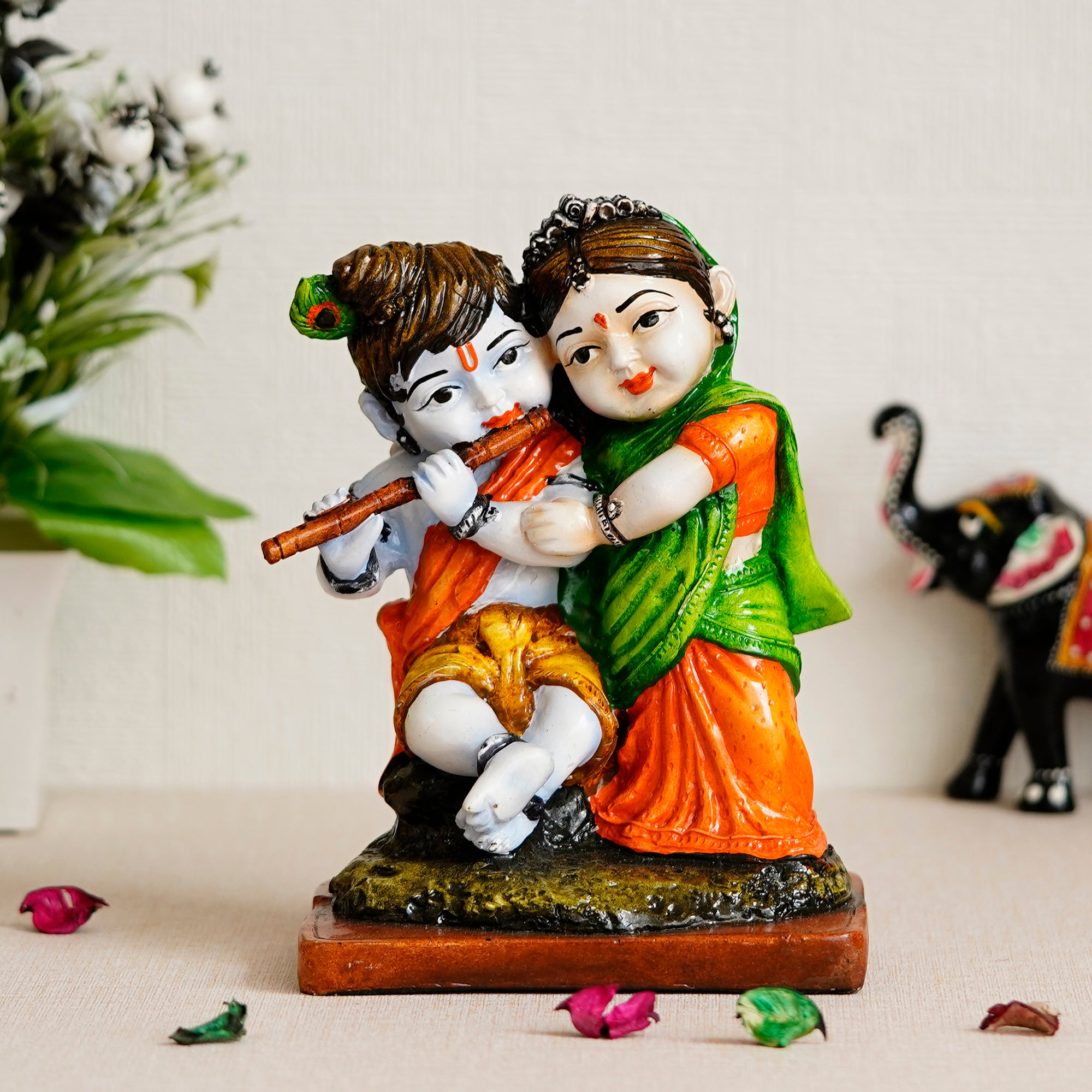 Radha Krishna Statue Artistic Polyresin Figurine