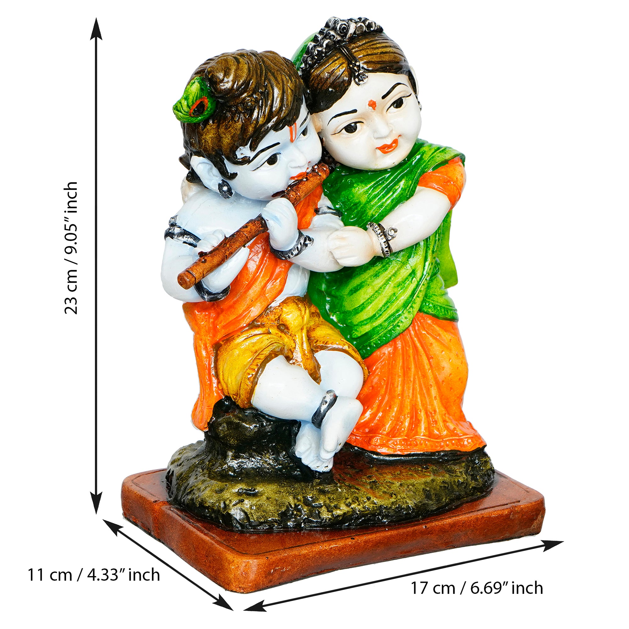 Radha Krishna Statue Artistic Polyresin Figurine 3