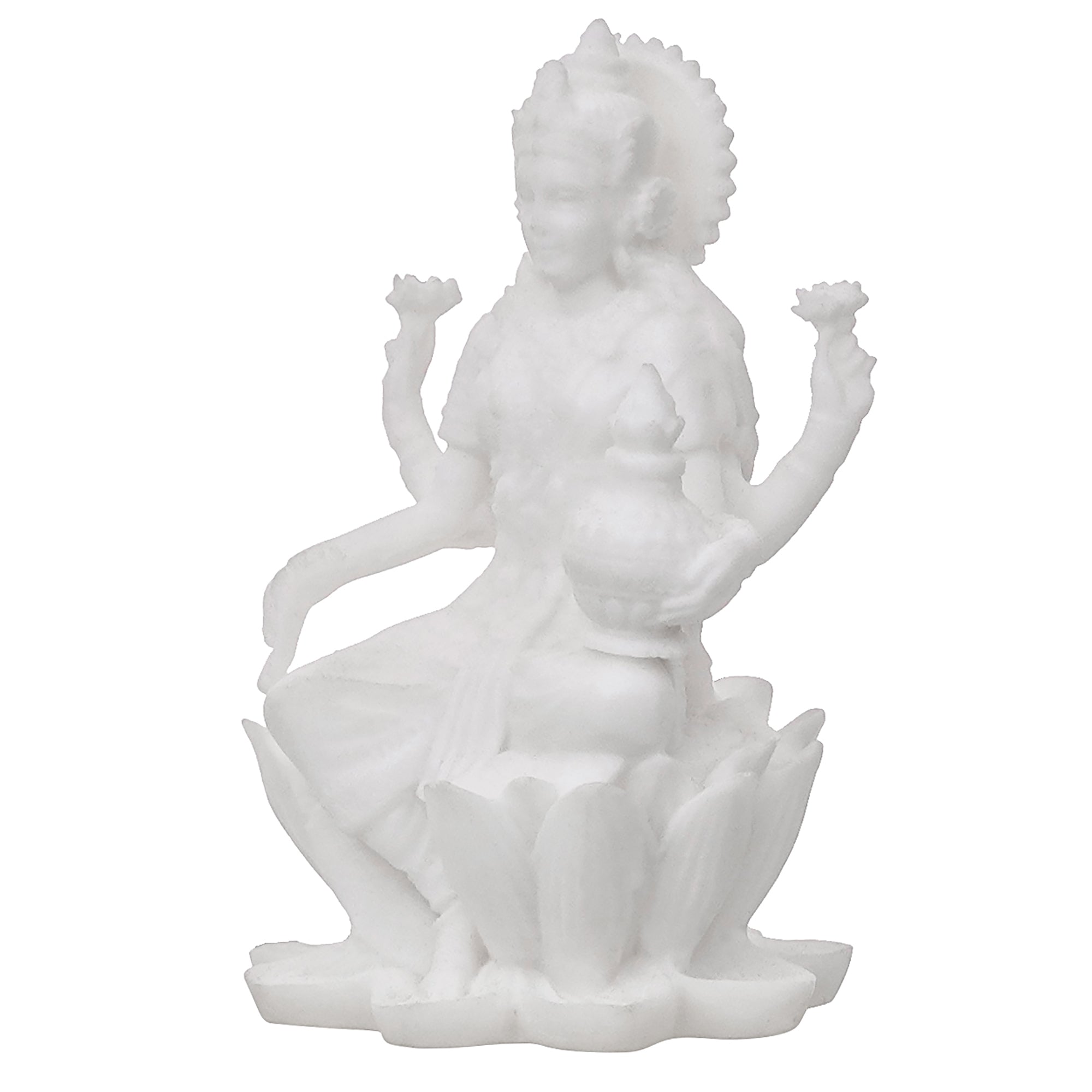 White Polyresin Goddess Laxmi Statue 4
