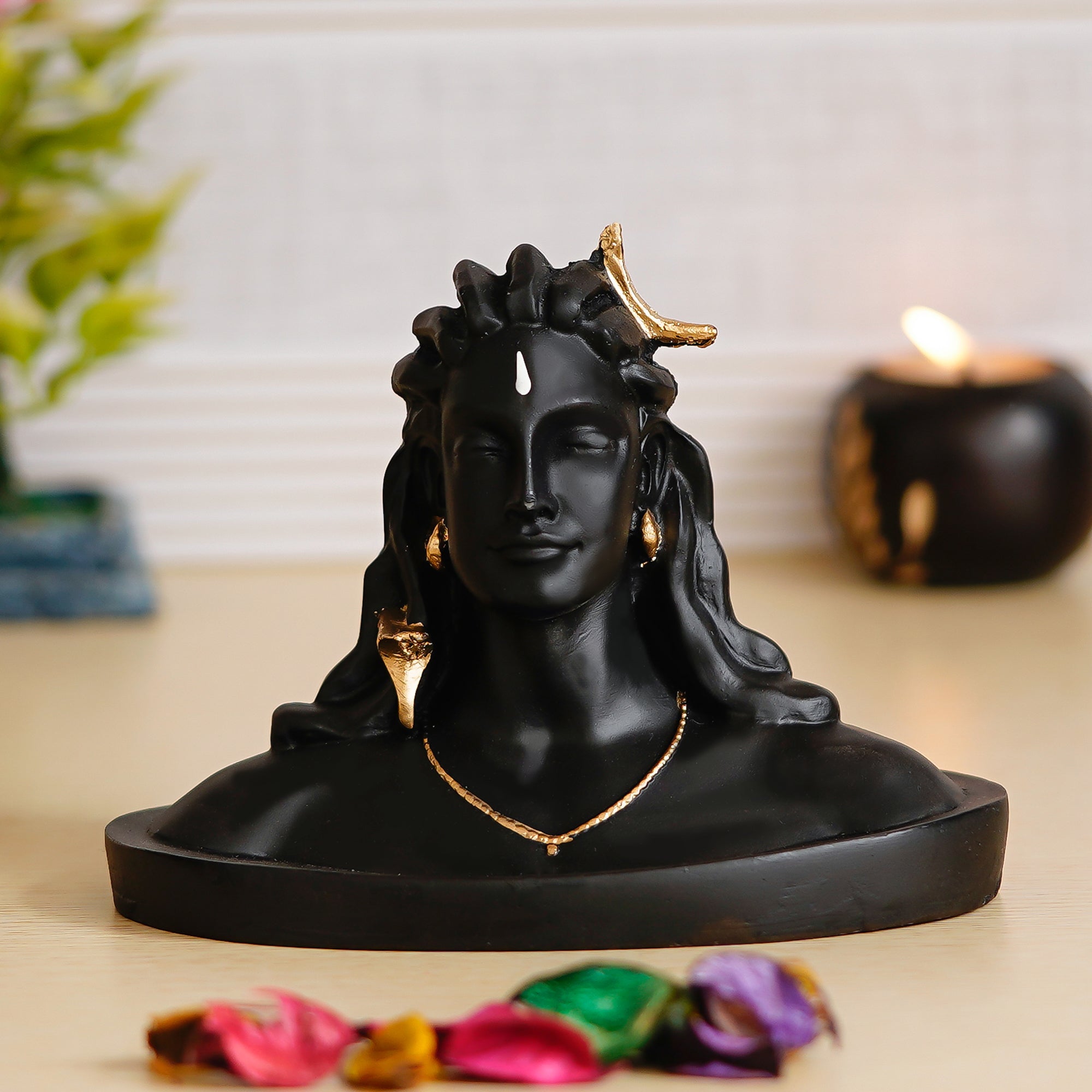 Black Polyresin Handcrafted Adiyogi Lord Shiva Statue 2