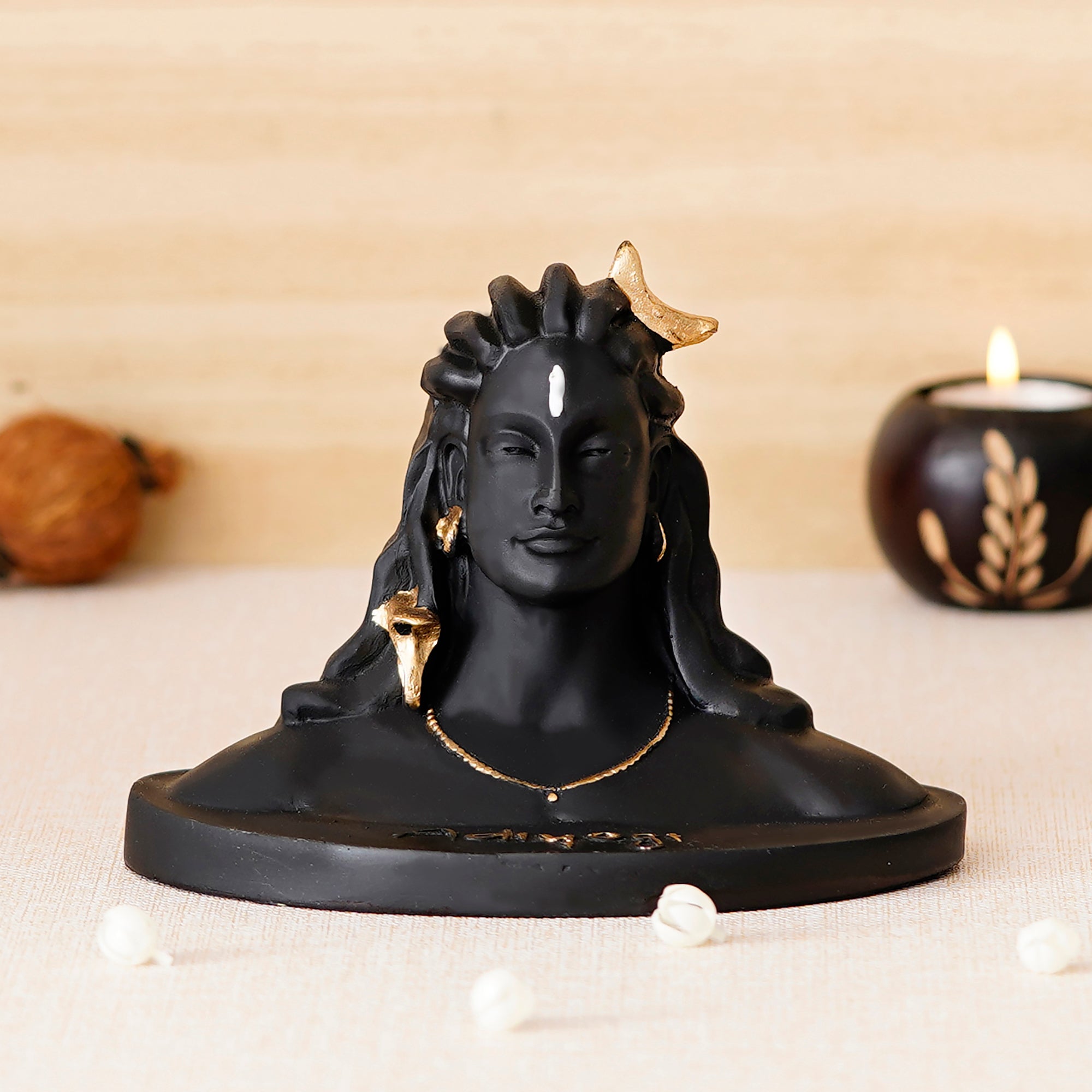 Black Polyresin Handcrafted Adiyogi Lord Shiva Statue 1