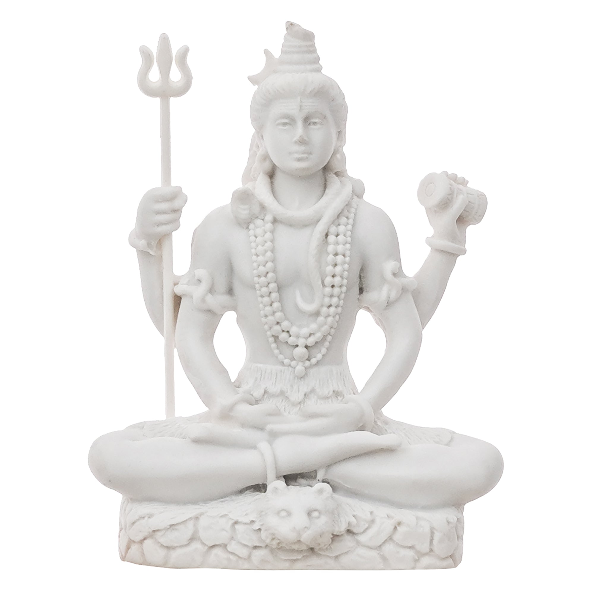 White Polyresin Lord Shiva Statue 2