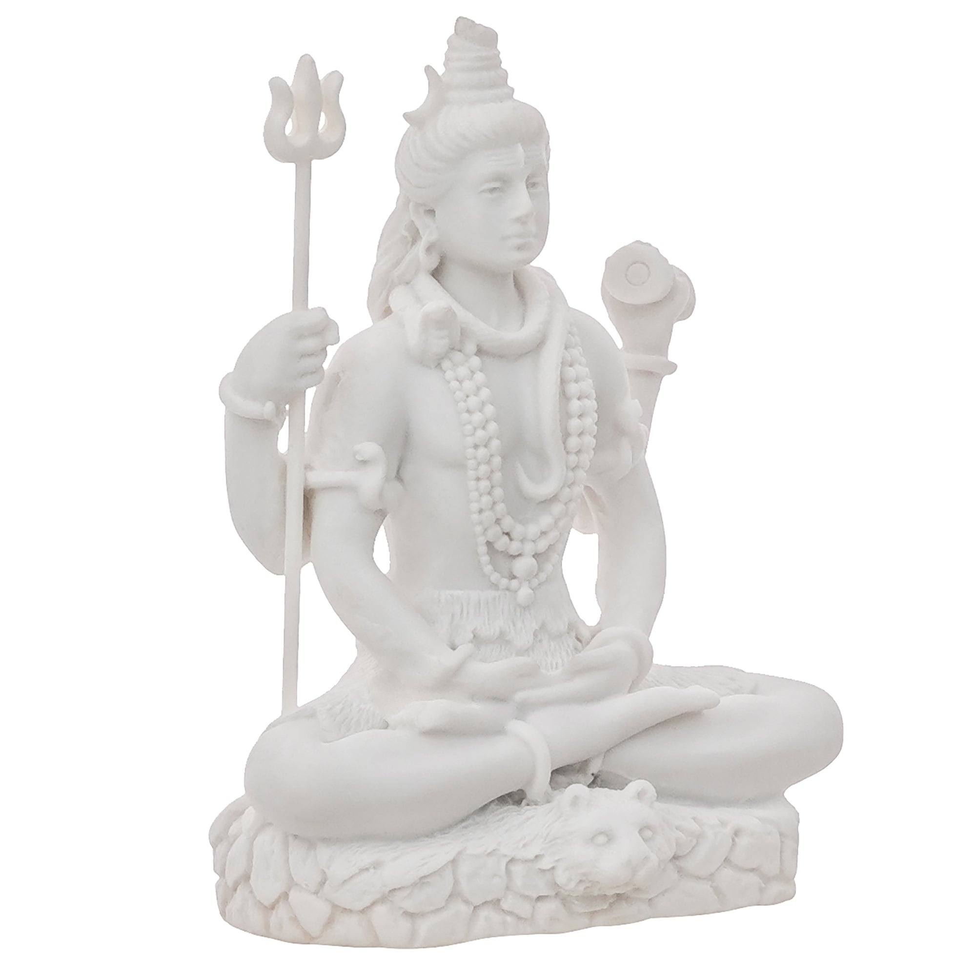 White Polyresin Lord Shiva Statue 4