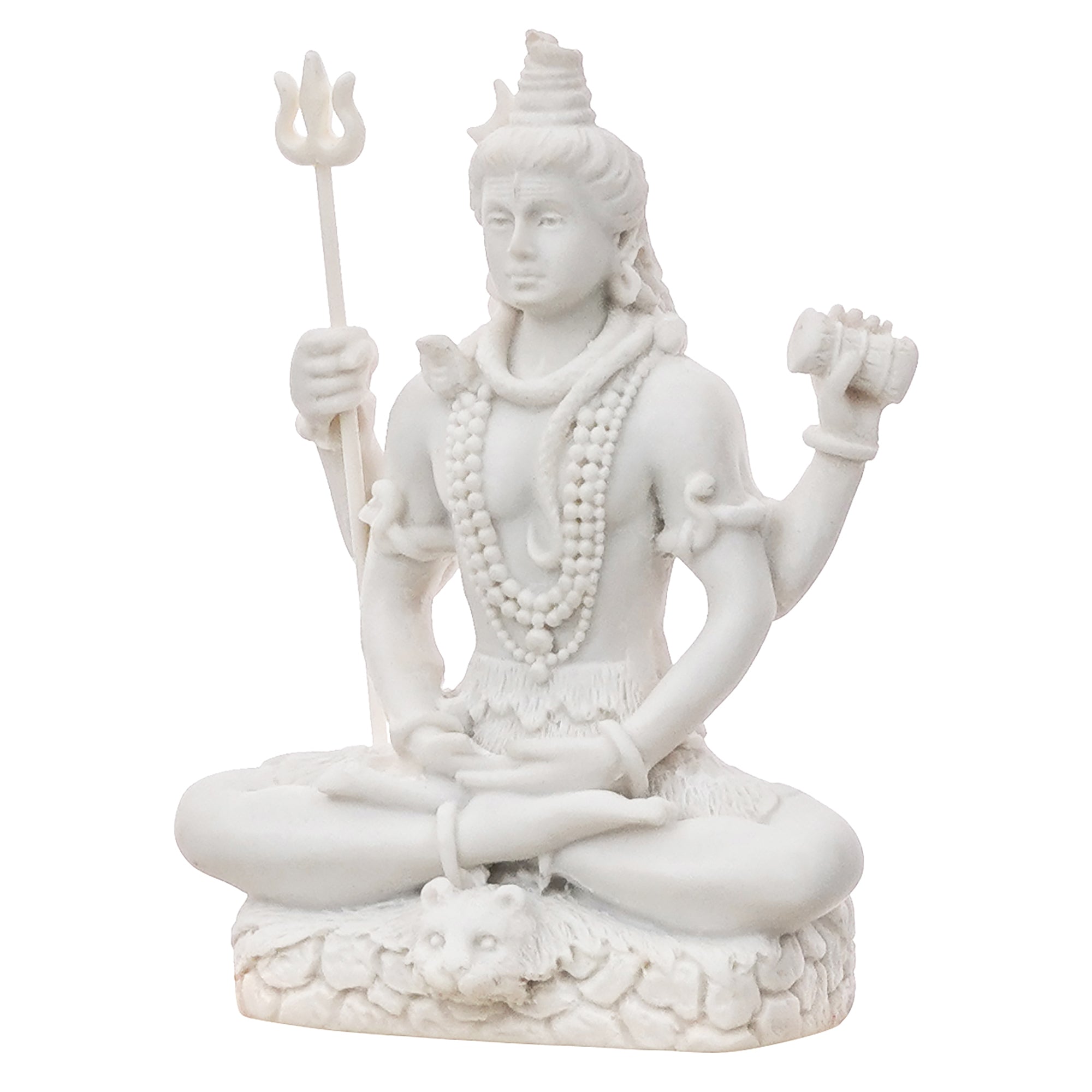 White Polyresin Lord Shiva Statue 5