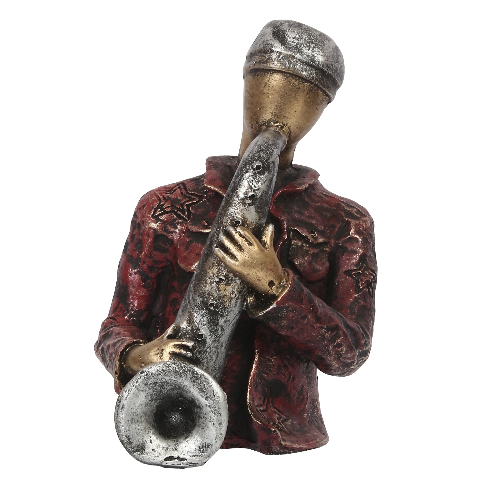 Musician Man Playing Trumpet Musical Instrument Human Figurine Decorative Showpiece 3