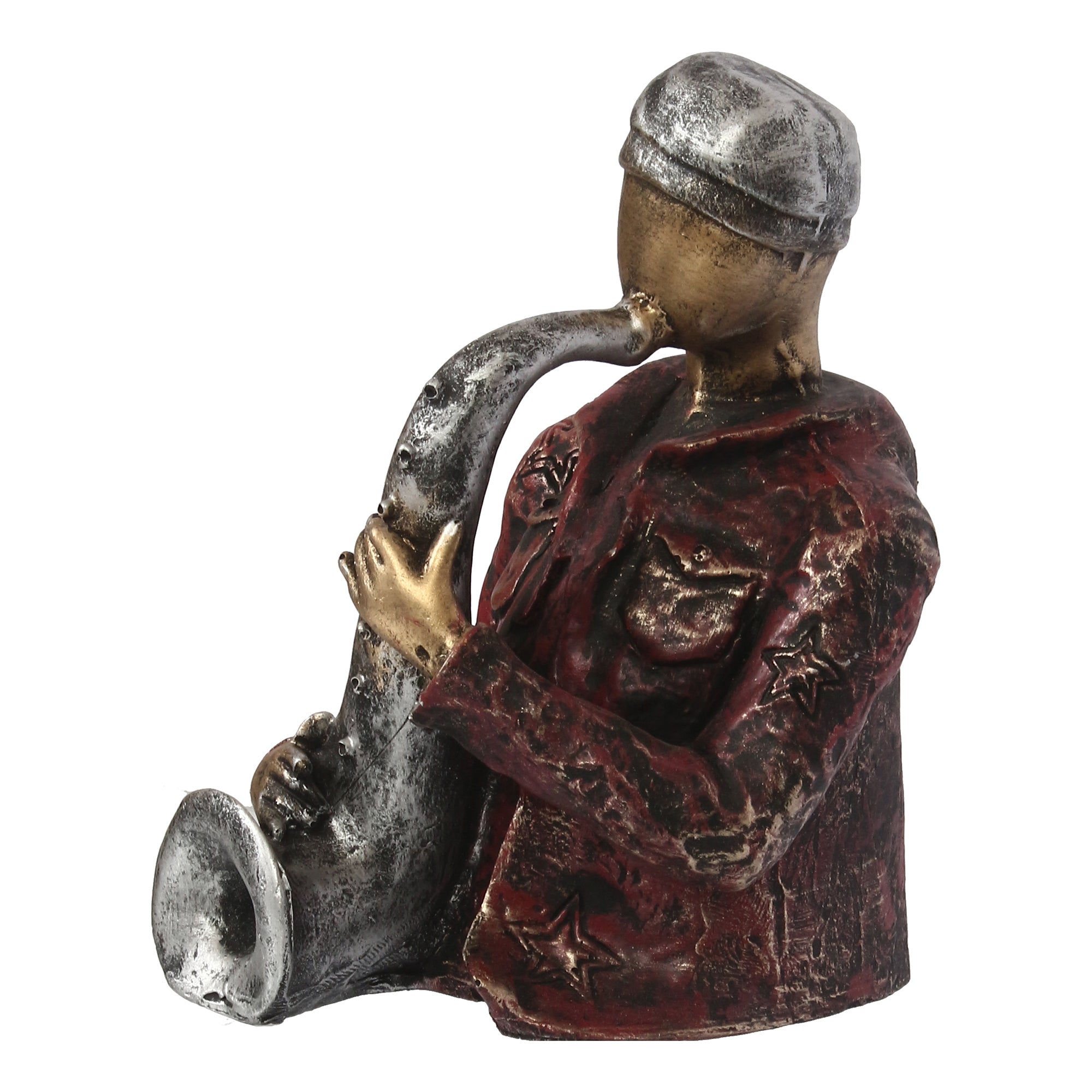 Musician Man Playing Trumpet Musical Instrument Human Figurine Decorative Showpiece 4