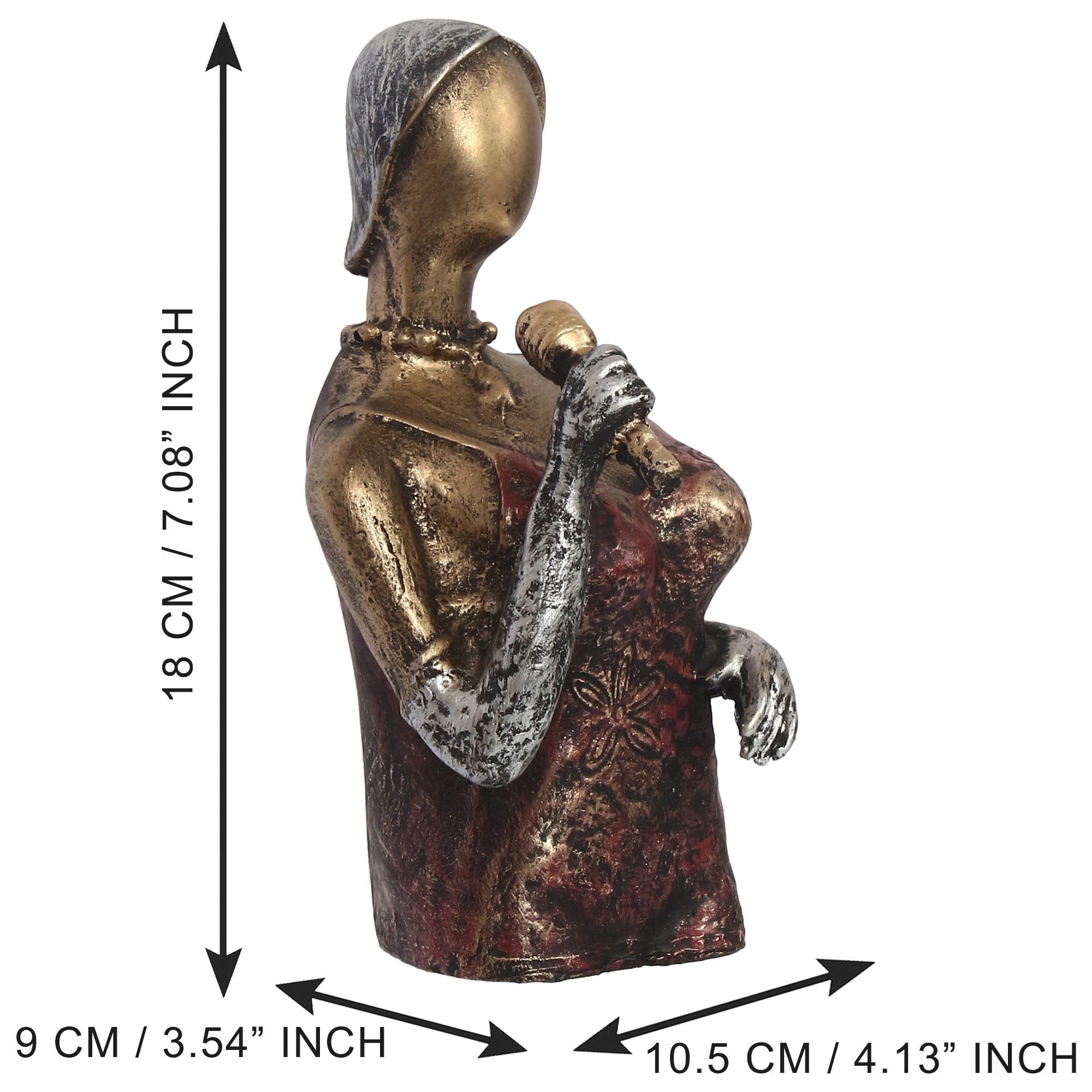 Polyresin Singing Women Statue Handcrafted Human Figurine Decorative Showpiece 2