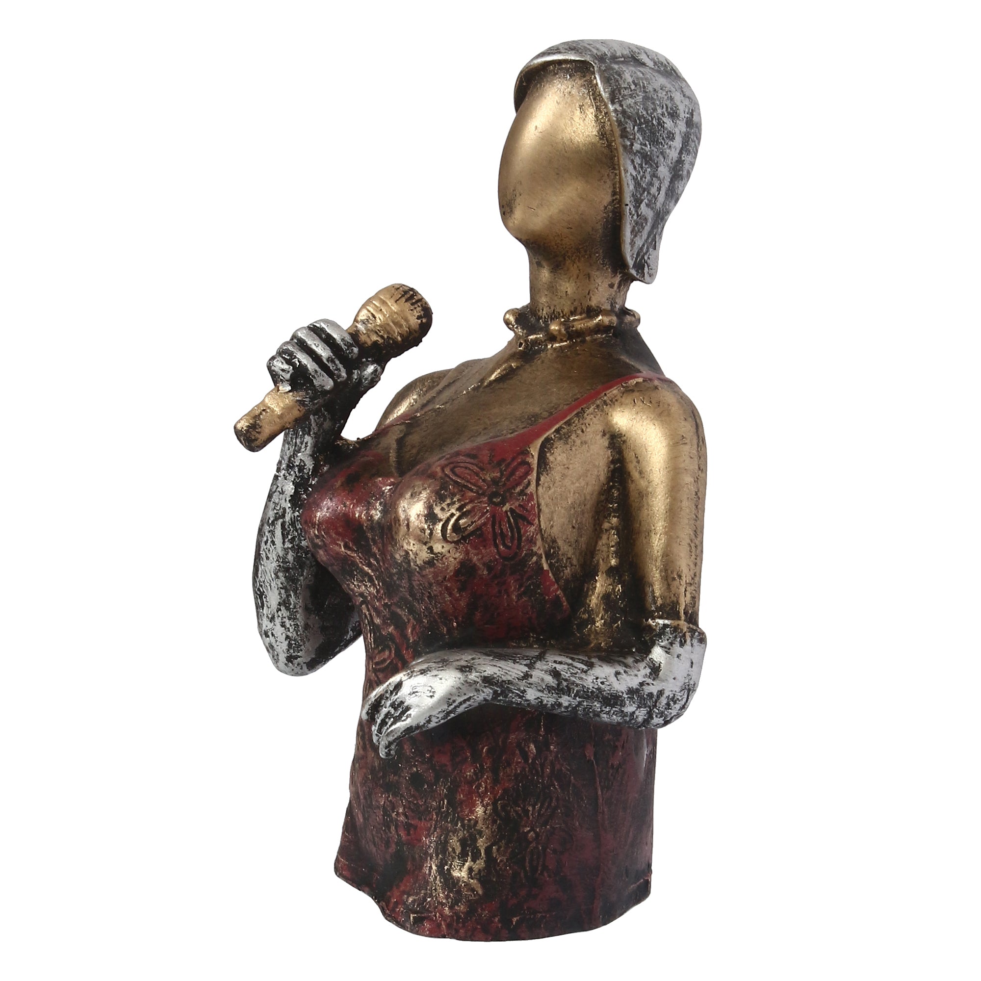 Polyresin Singing Women Statue Handcrafted Human Figurine Decorative Showpiece 4