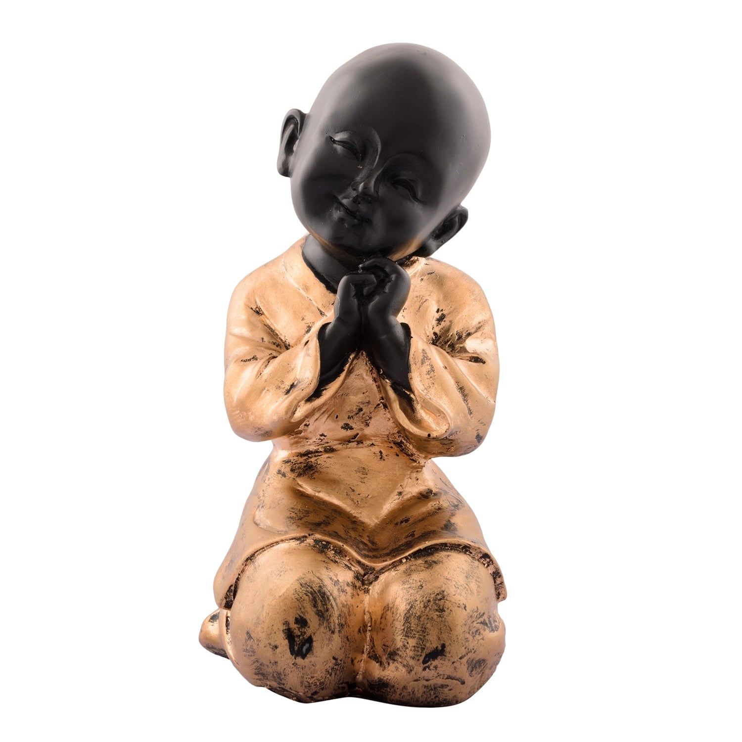 Polyresin Golden Child Monk Figurine