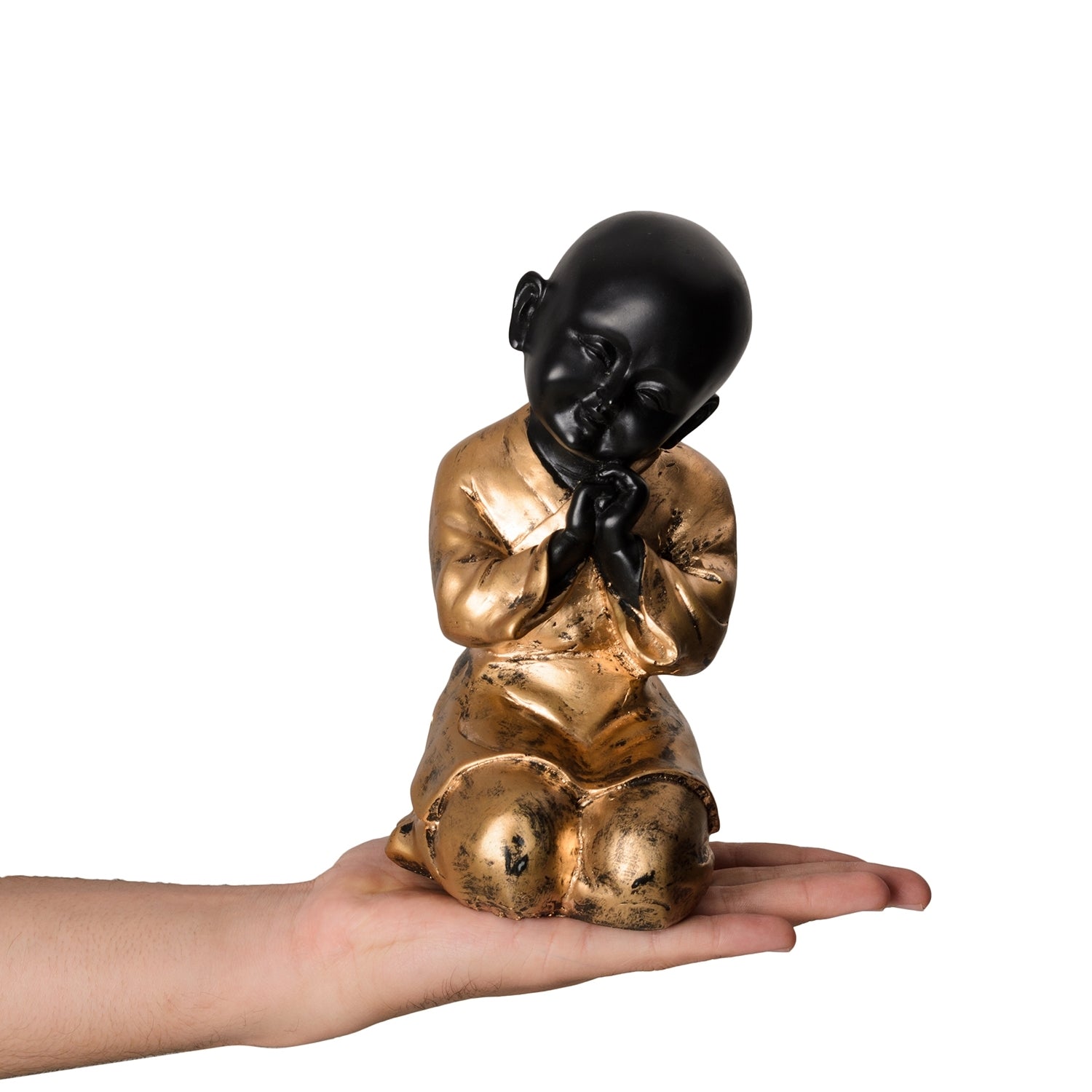 Polyresin Golden Child Monk Figurine 5