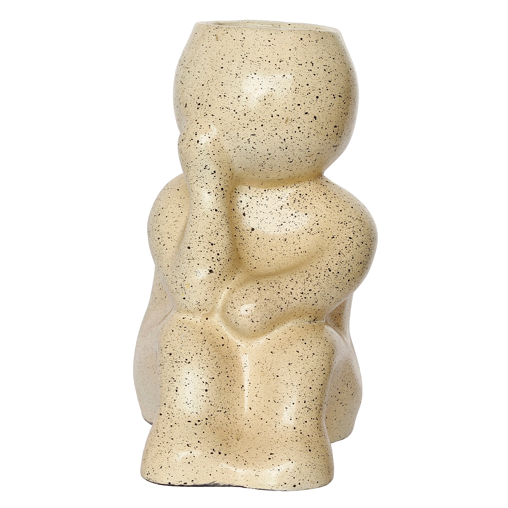 Man in Sitting Pose Ceramic Garden Planter Showpiece 4