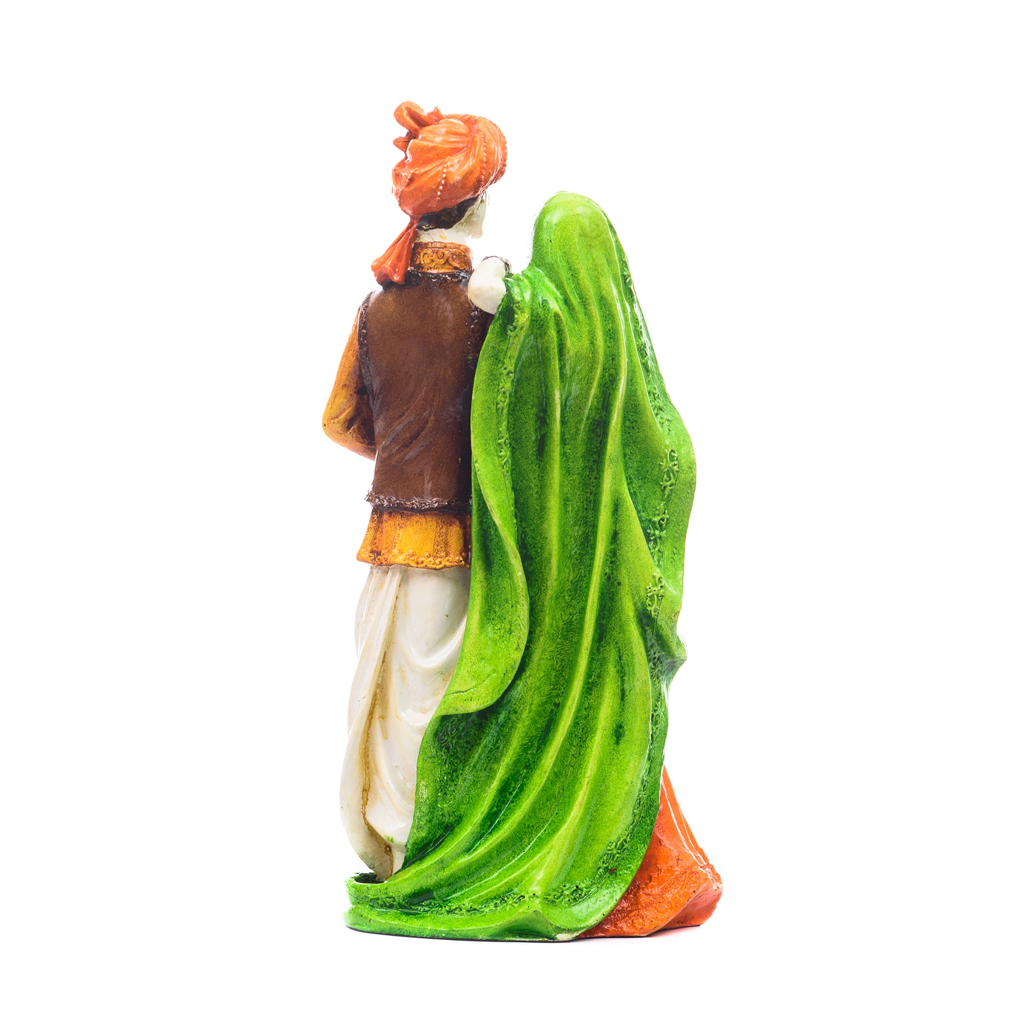 Polyresin Rajasthani Man And Women Statue Handcrafted Human Figurines Decorative Showpiece 3