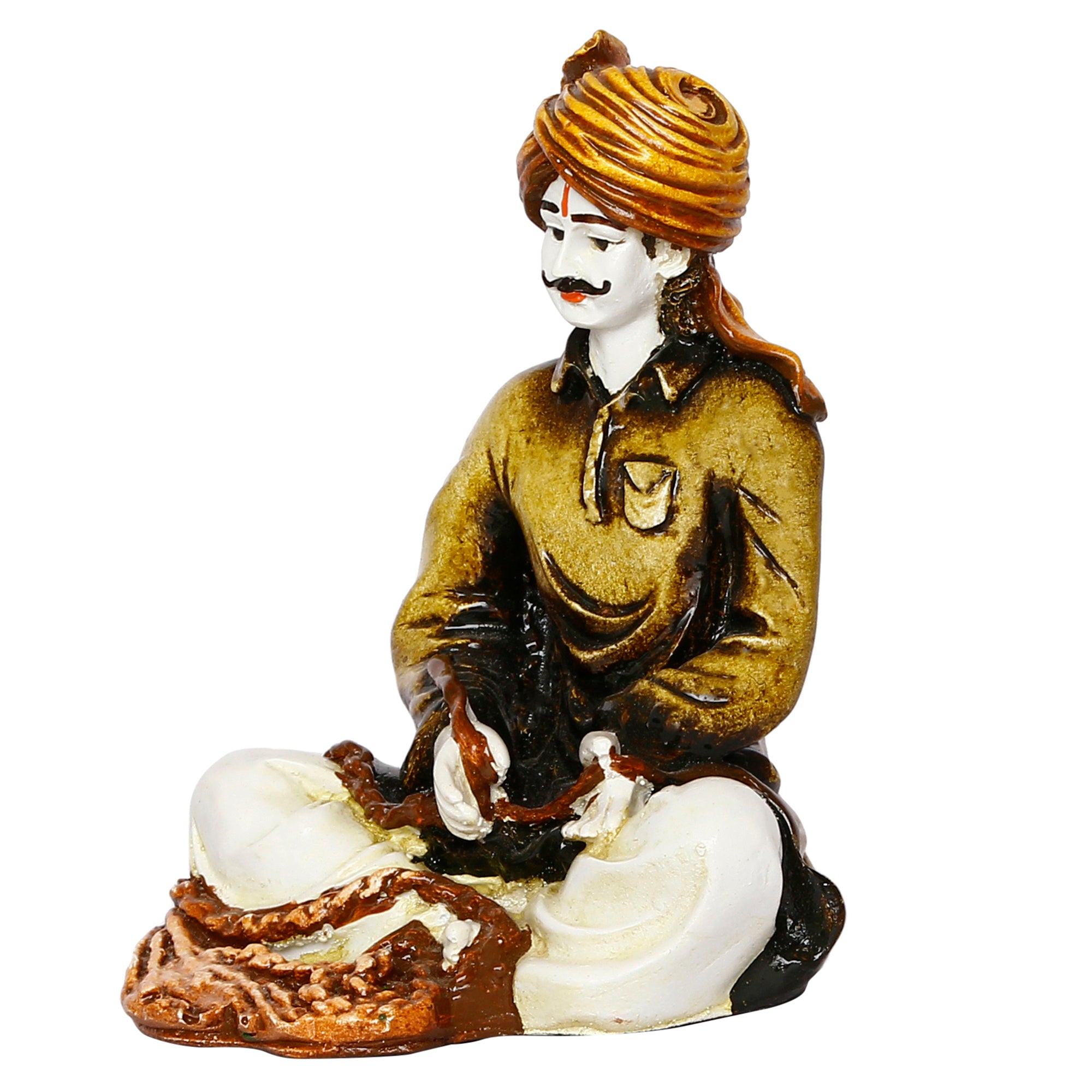 Colorful Rajasthani Working Man Handcrafted Decorative Polyresin Showpiece 5