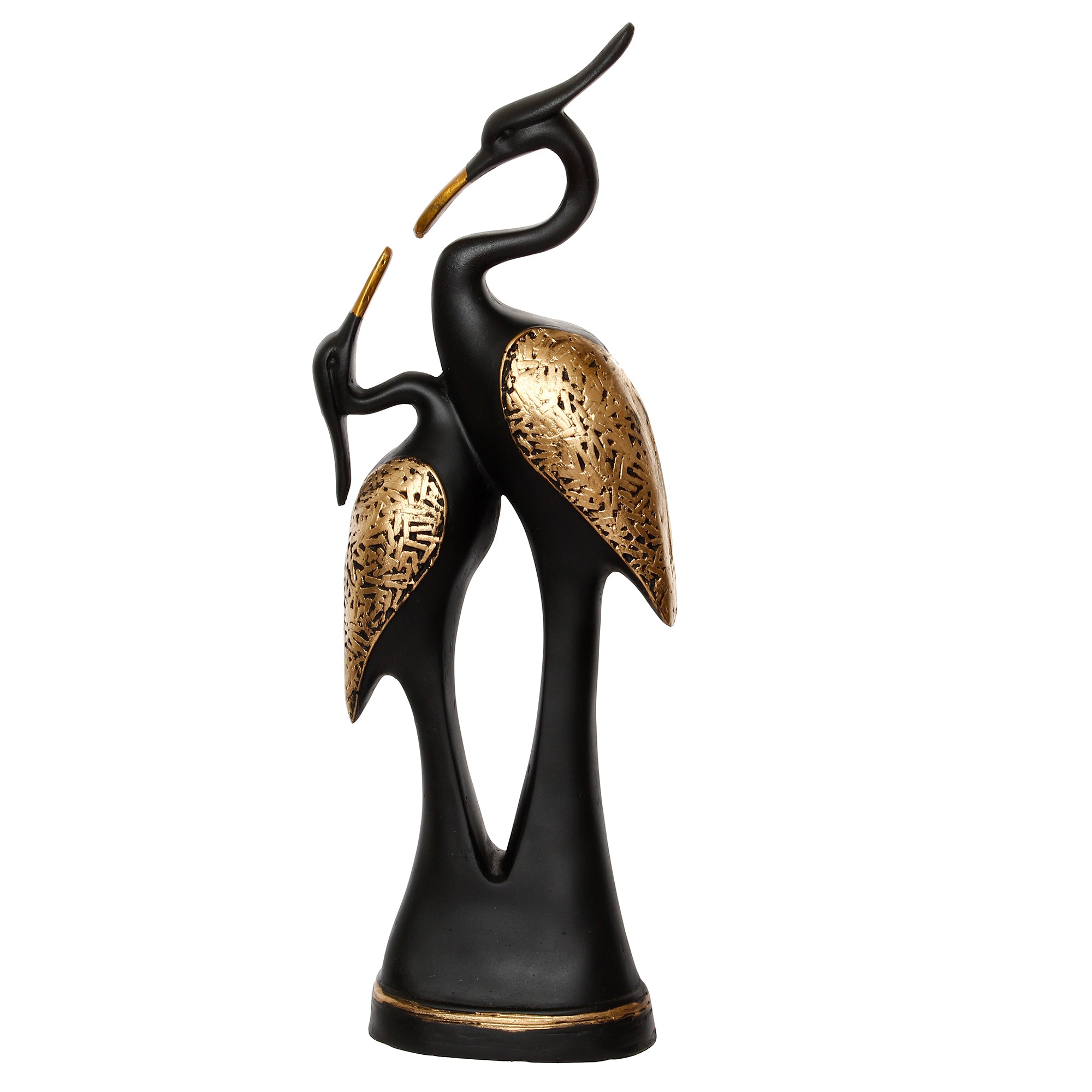 Black Loving Swan Couple Handcrafted Polyresin Decorative Showpiece 2