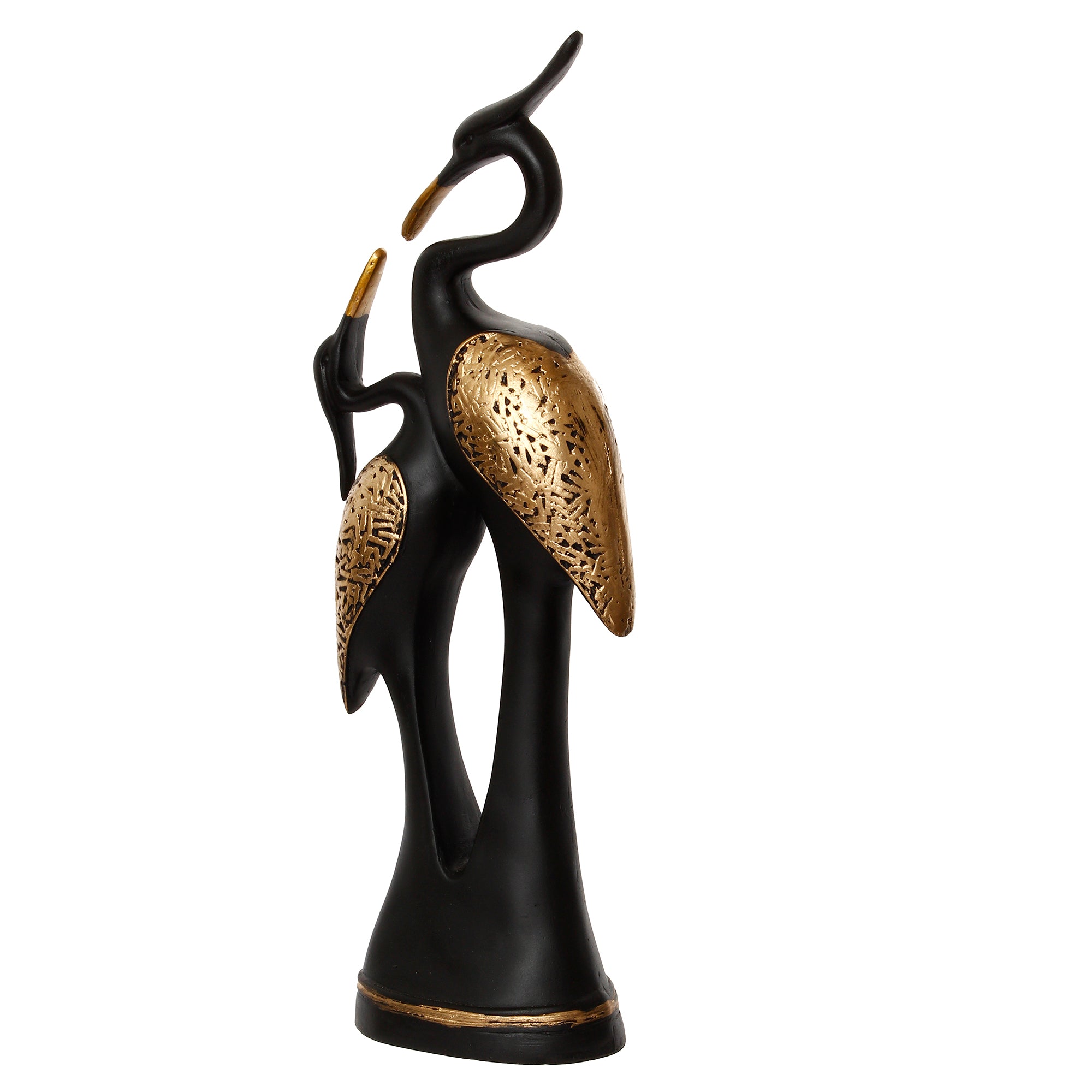 Black Loving Swan Couple Handcrafted Polyresin Decorative Showpiece 4