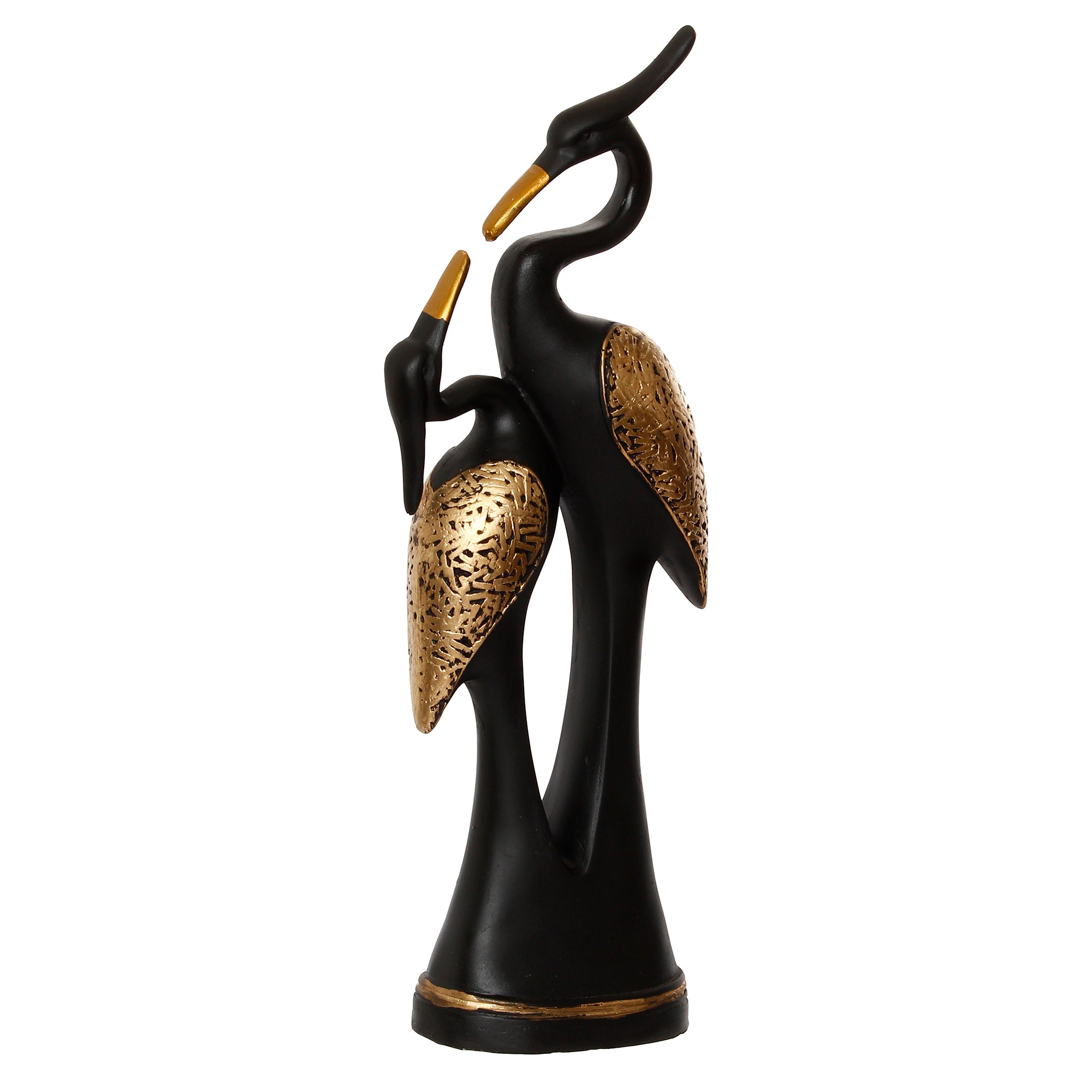 Black Loving Swan Couple Handcrafted Polyresin Decorative Showpiece 5