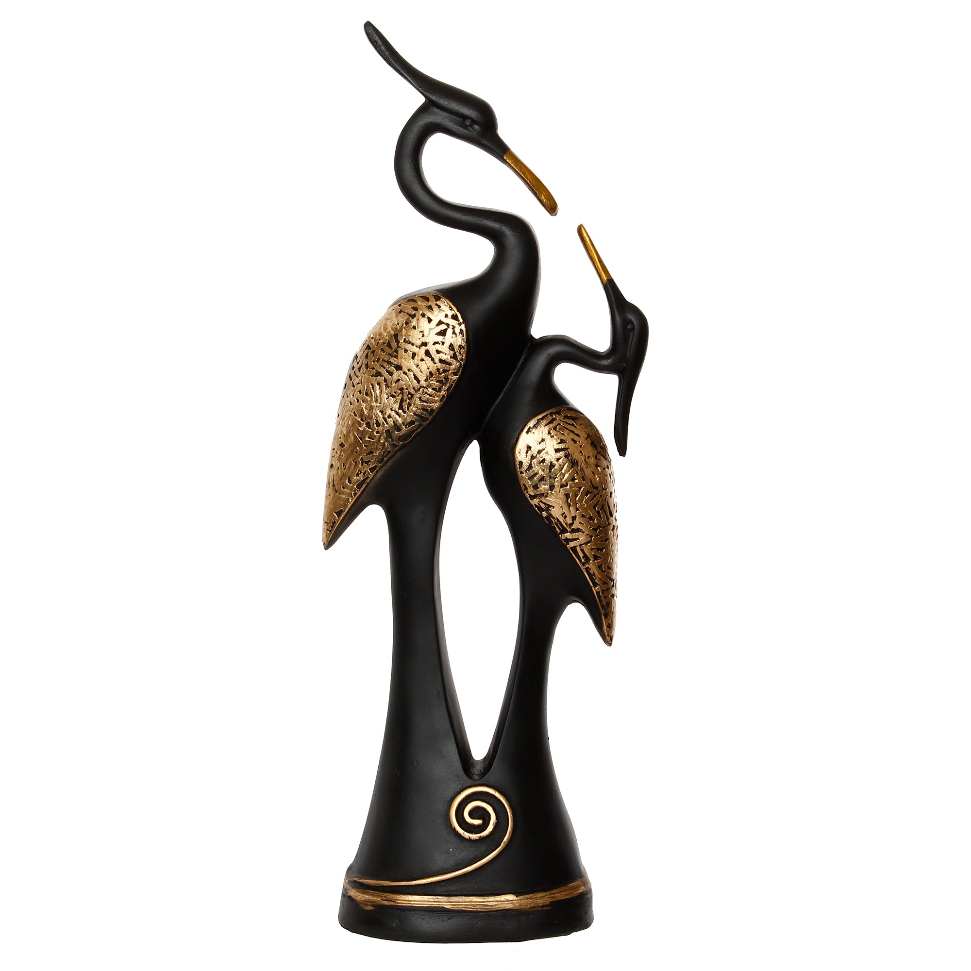 Black Loving Swan Couple Handcrafted Polyresin Decorative Showpiece 6