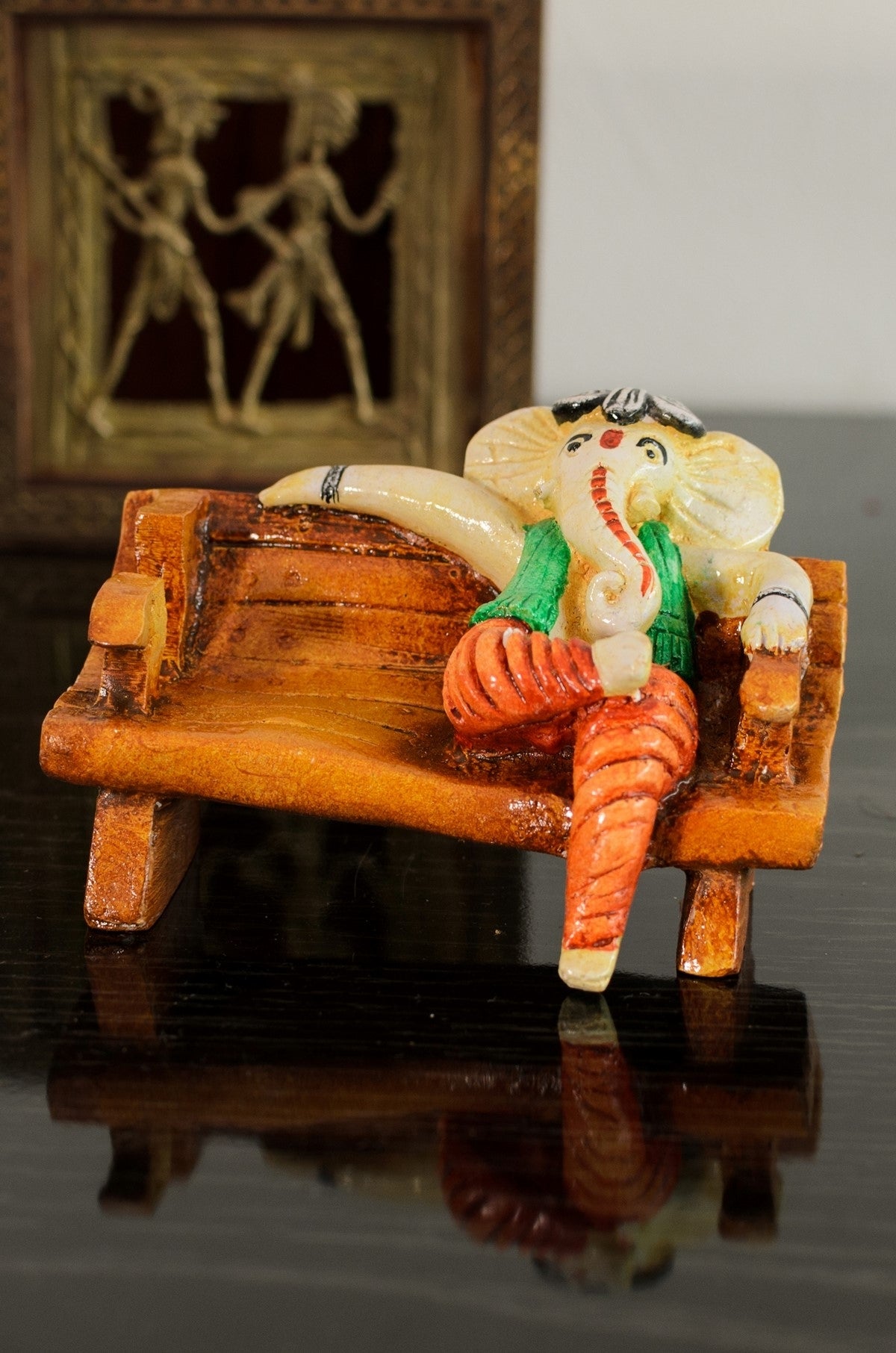 Polyresin Lord Ganesha in McDonald Style Visiting Card Holder 1