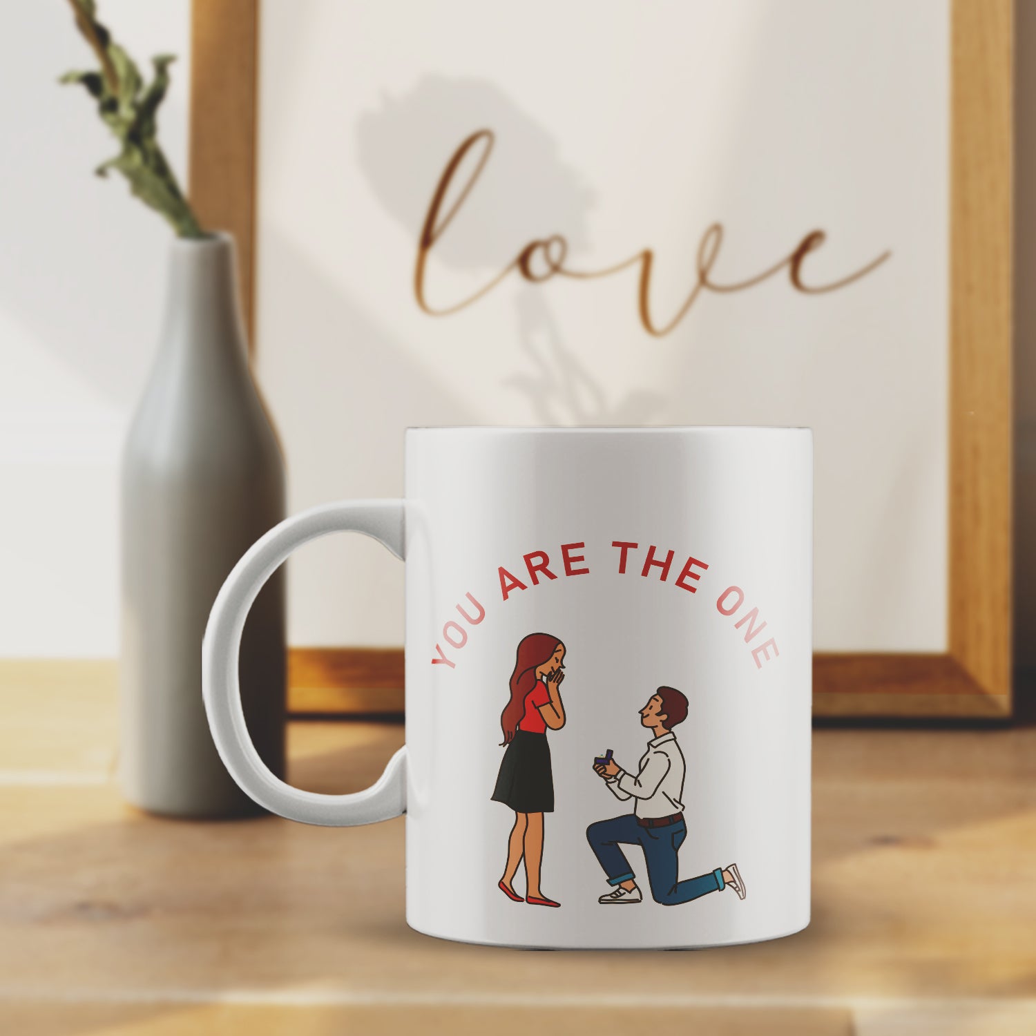 "You are the One" Valentine Love theme Ceramic Coffee Mug 1