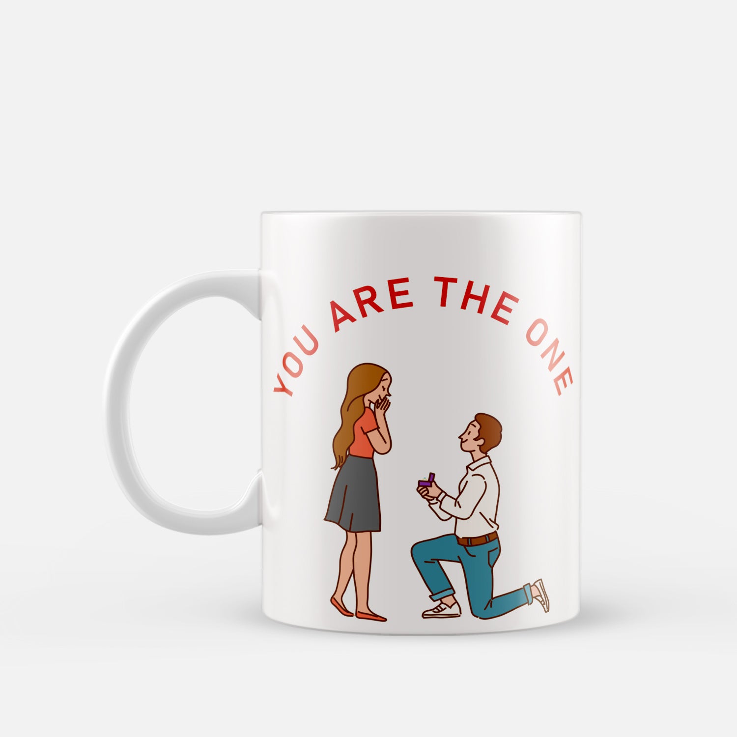 "You are the One" Valentine Love theme Ceramic Coffee Mug 2