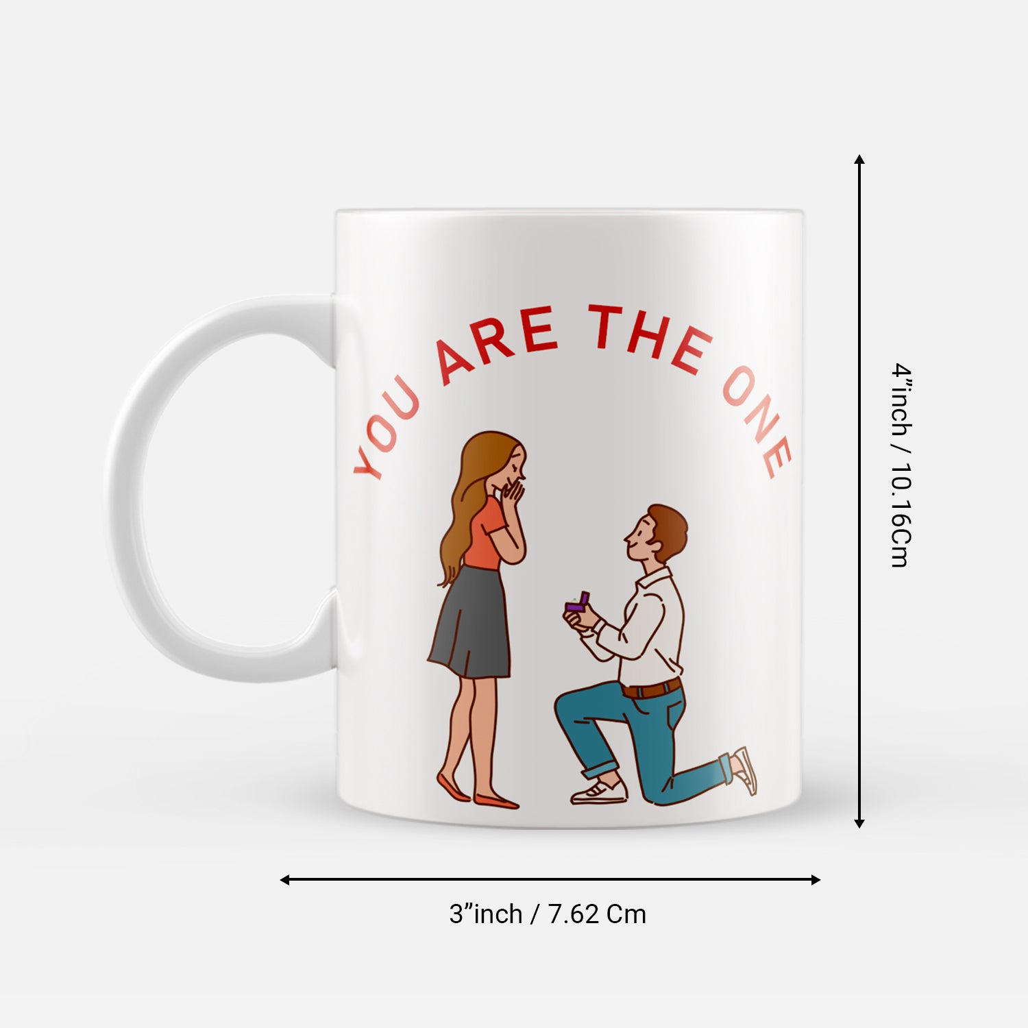 "You are the One" Valentine Love theme Ceramic Coffee Mug 3